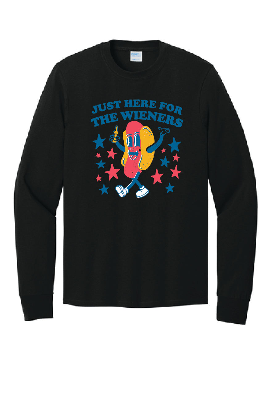 JUST HERE FOR THE WEINERS PC54LS Port & Company® Long Sleeve Core Cotton Tee 3