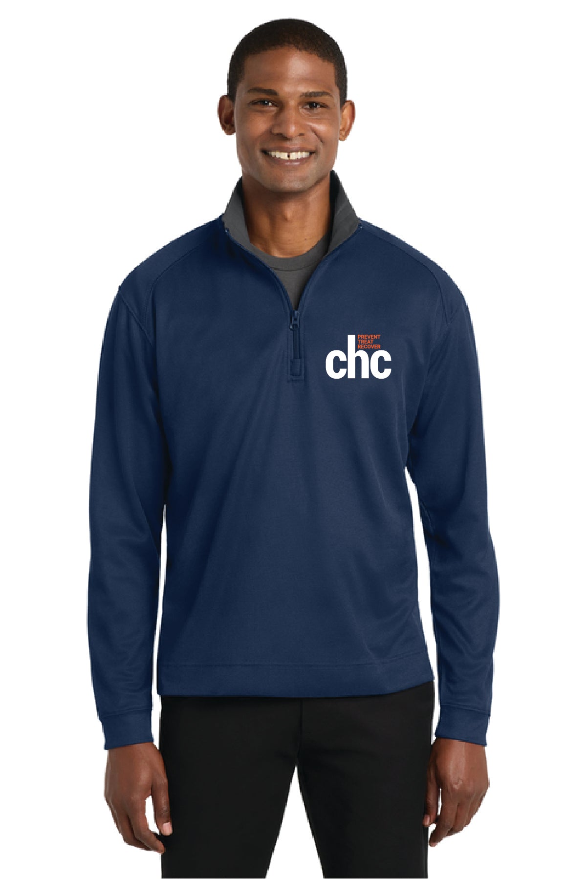 K805 Port Authority® Vertical Texture 1/4-Zip Pullover EMB CHC-26
