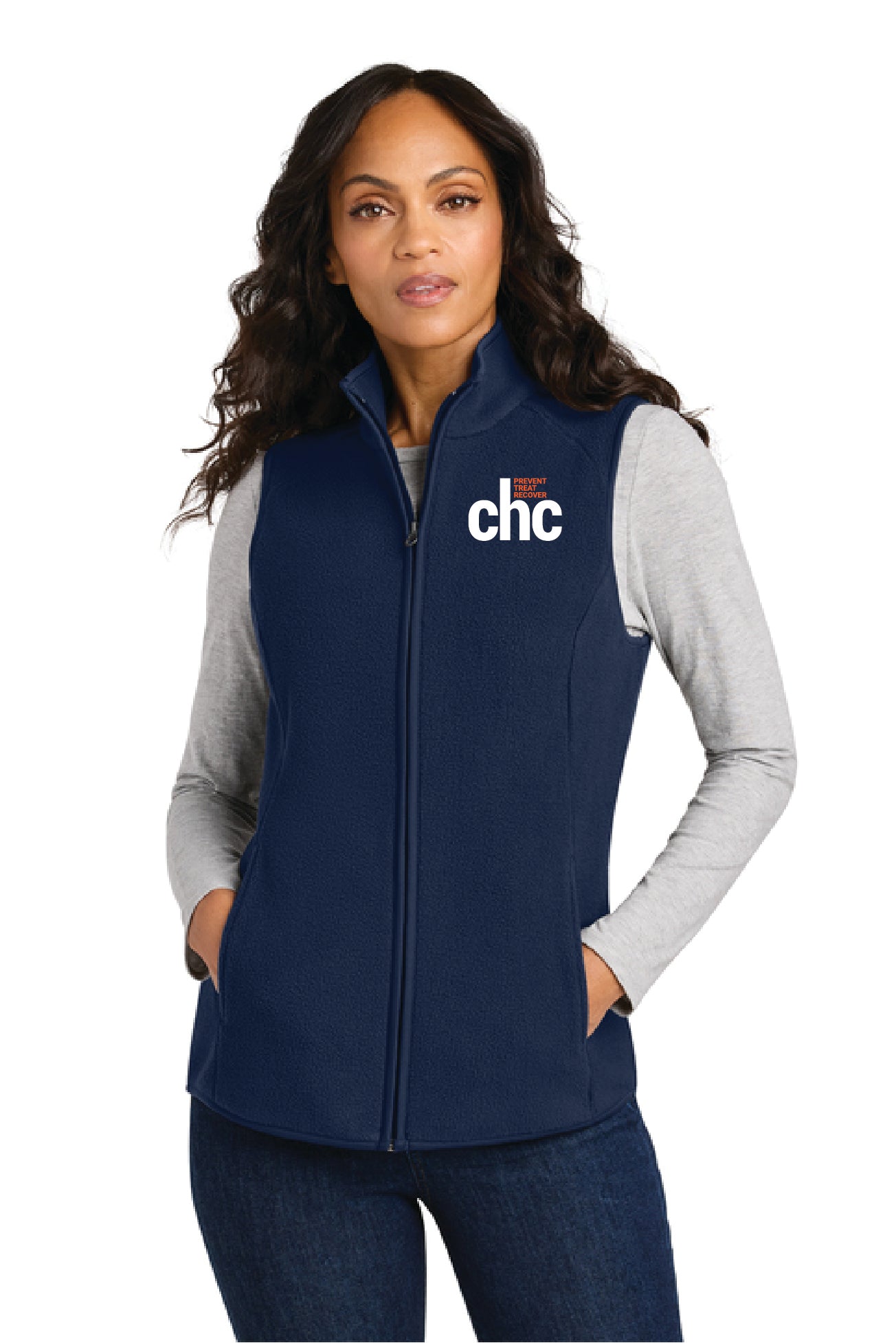 L702 Port Authority® Women’s C-FREE® Fleece Vest EMB CHC-21