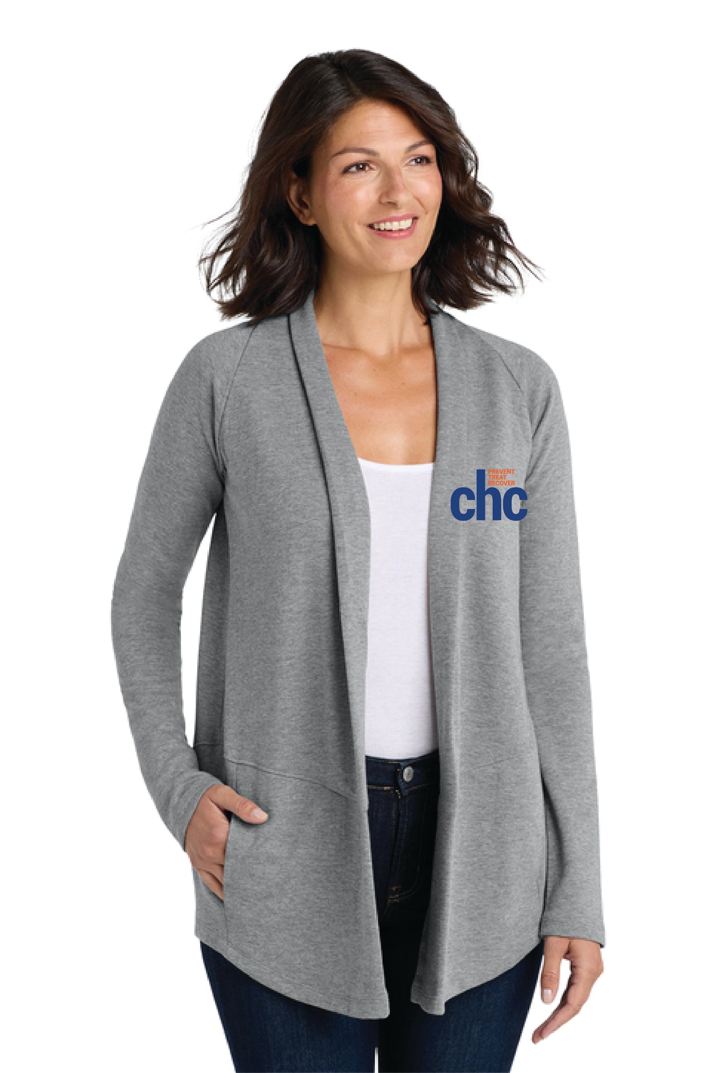 L807 Port Authority® Women's Interlock Cardigan EMB-CHC-13