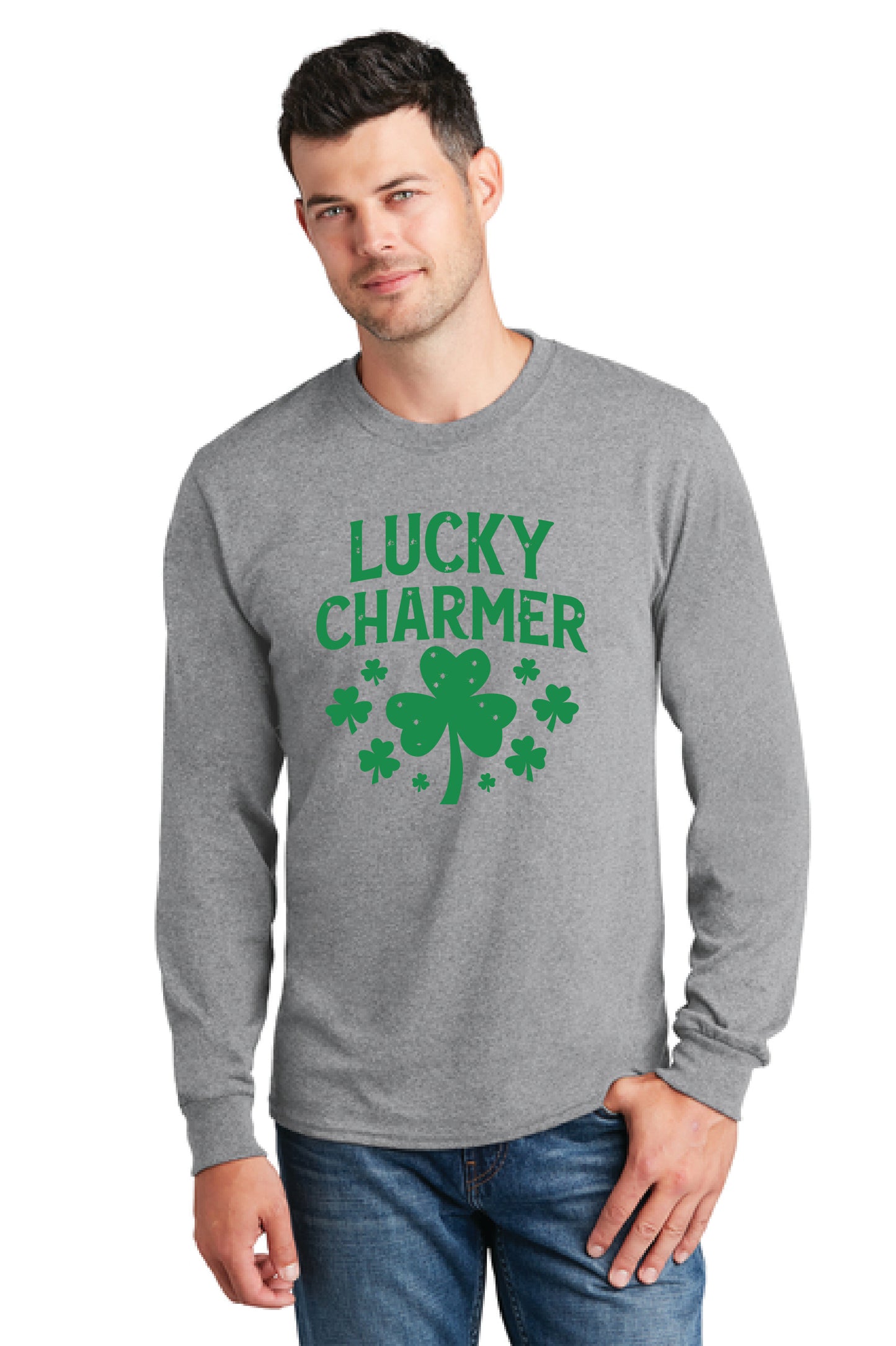 LUCKY CHARMER PC54LS Port & Company® Long Sleeve Core Cotton 30