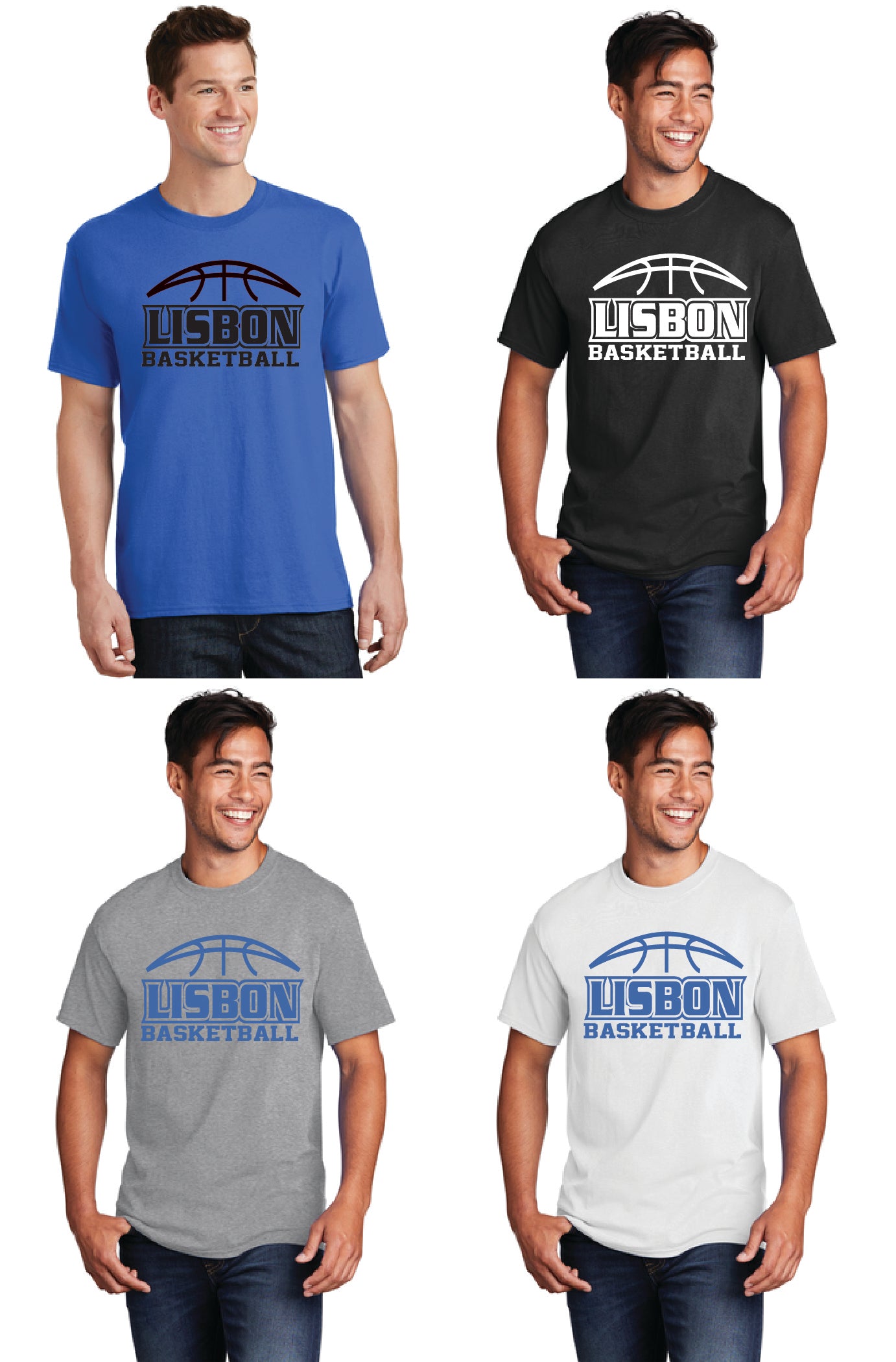 Lisbon Blue Devils Basketball PC55 Port & Company® Core Blend Tee 1