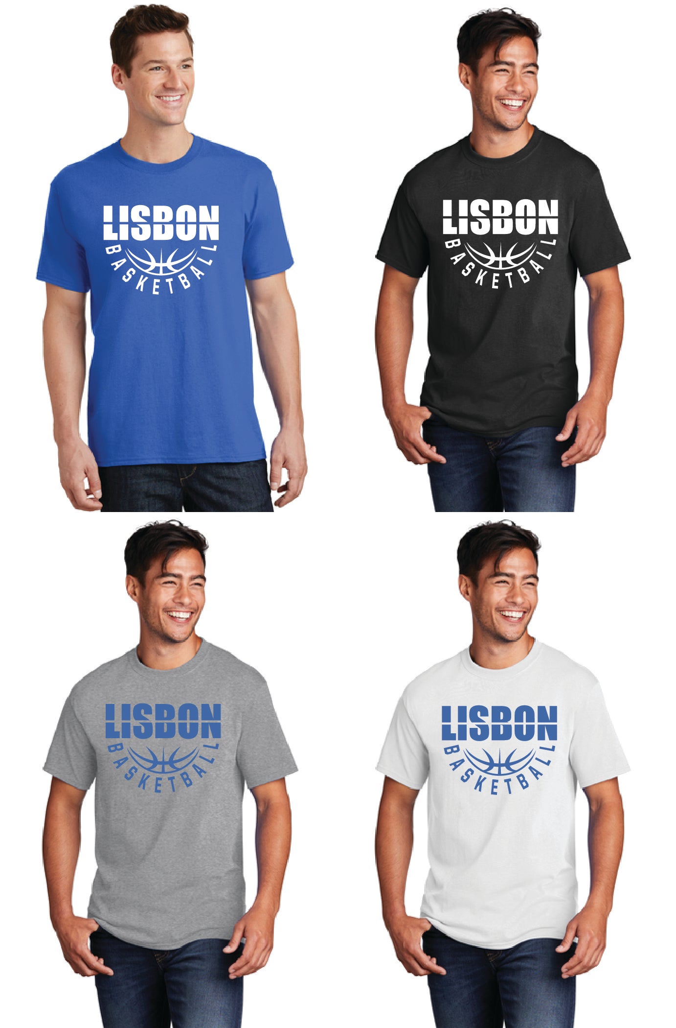 Lisbon Blue Devils Basketball PC55 Port & Company® Core Blend Tee 3