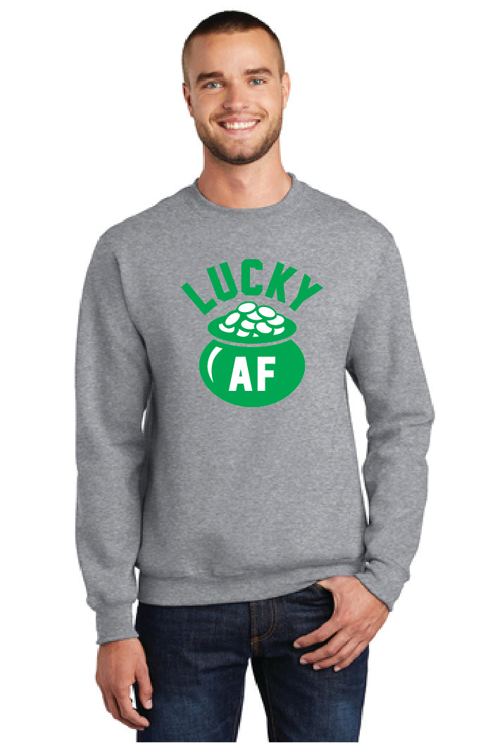 LUCKY AF PC78 Port & Company® Core Fleece Crewneck Sweatshirt 14