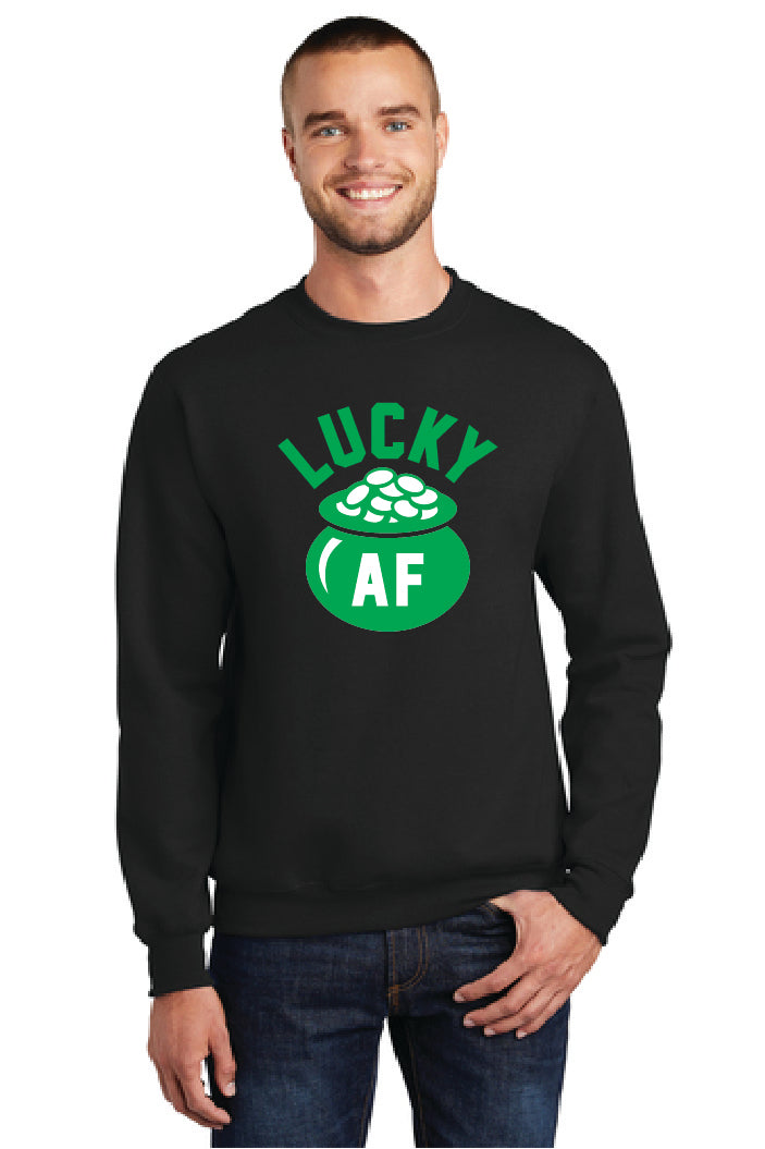 LUCKY AF PC78 Port & Company® Core Fleece Crewneck Sweatshirt 14