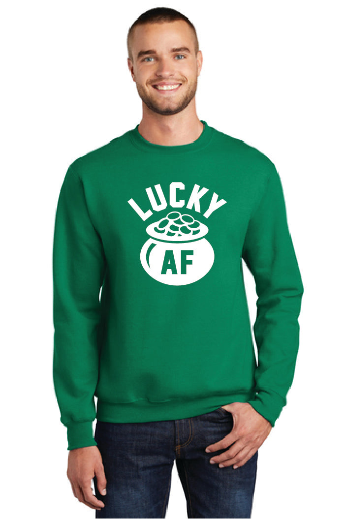LUCKY AF PC78 Port & Company® Core Fleece Crewneck Sweatshirt 14