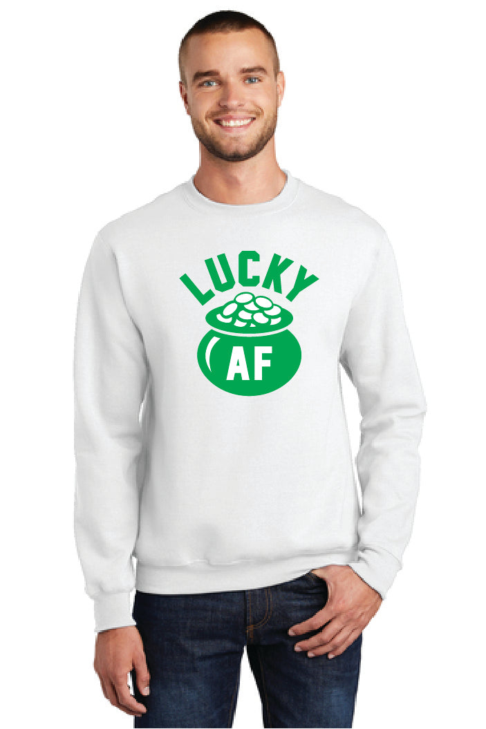 LUCKY AF PC78 Port & Company® Core Fleece Crewneck Sweatshirt 14
