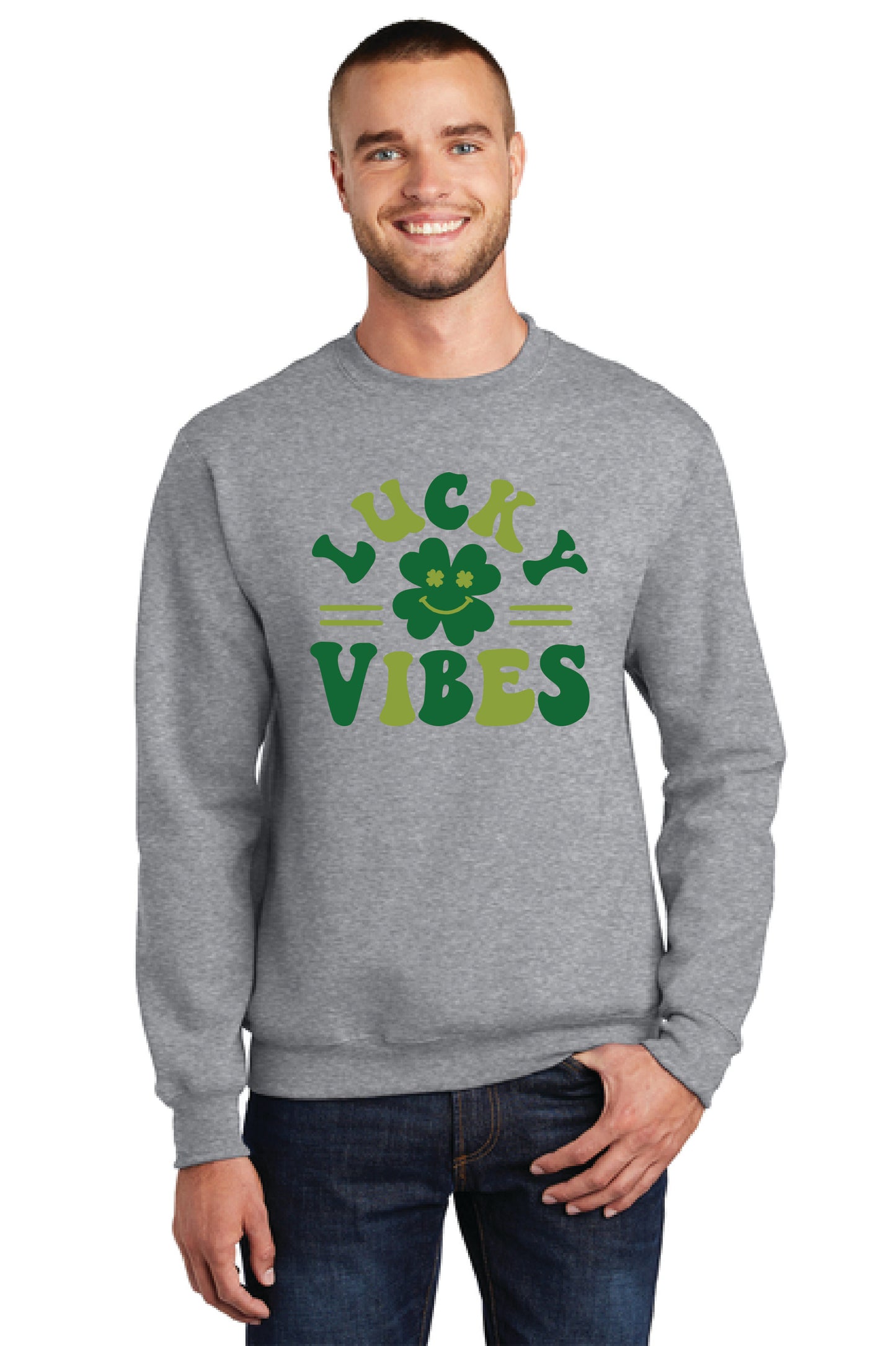 LUCKY VIBES PC78 Port & Company® Core Fleece Crewneck Sweatshirt 24