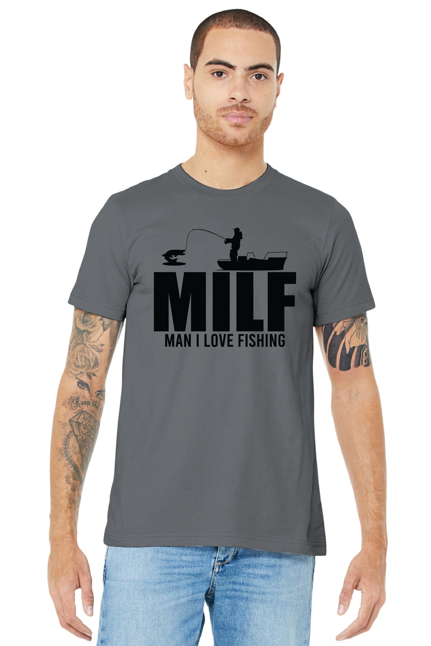 MAN I LIKE TO FISH BC3001 BELLA+CANVAS ® Unisex Jersey Short Sleeve Tee 1