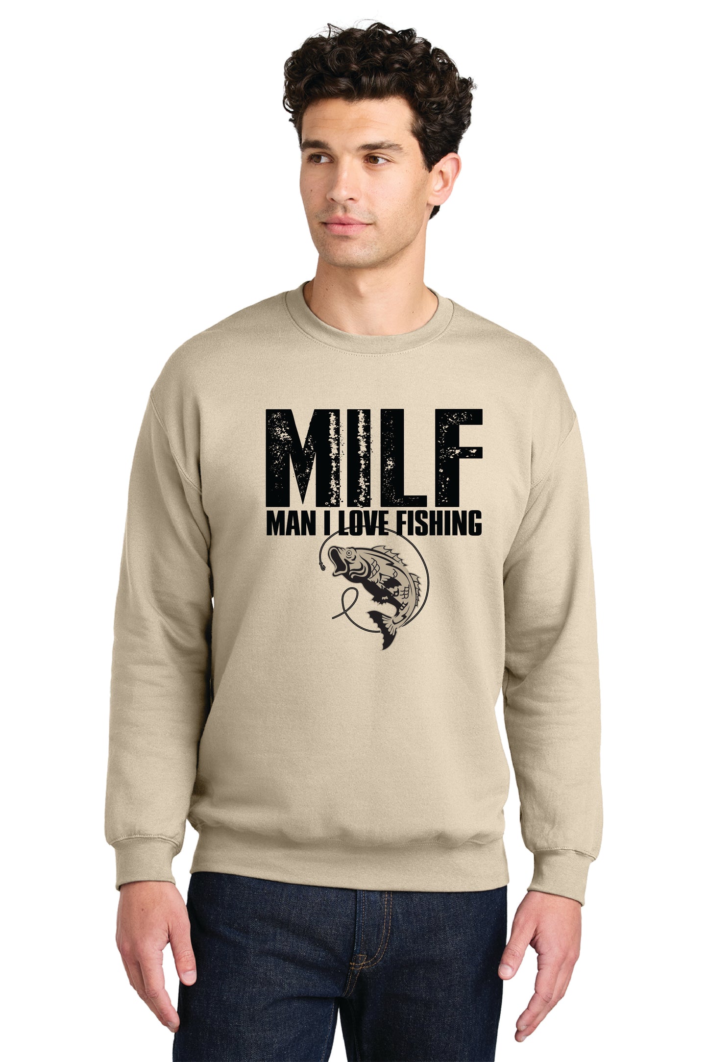 MAN I LIKE FISHING SF000 Gildan® Softstyle® Crewneck Sweatshirt 5