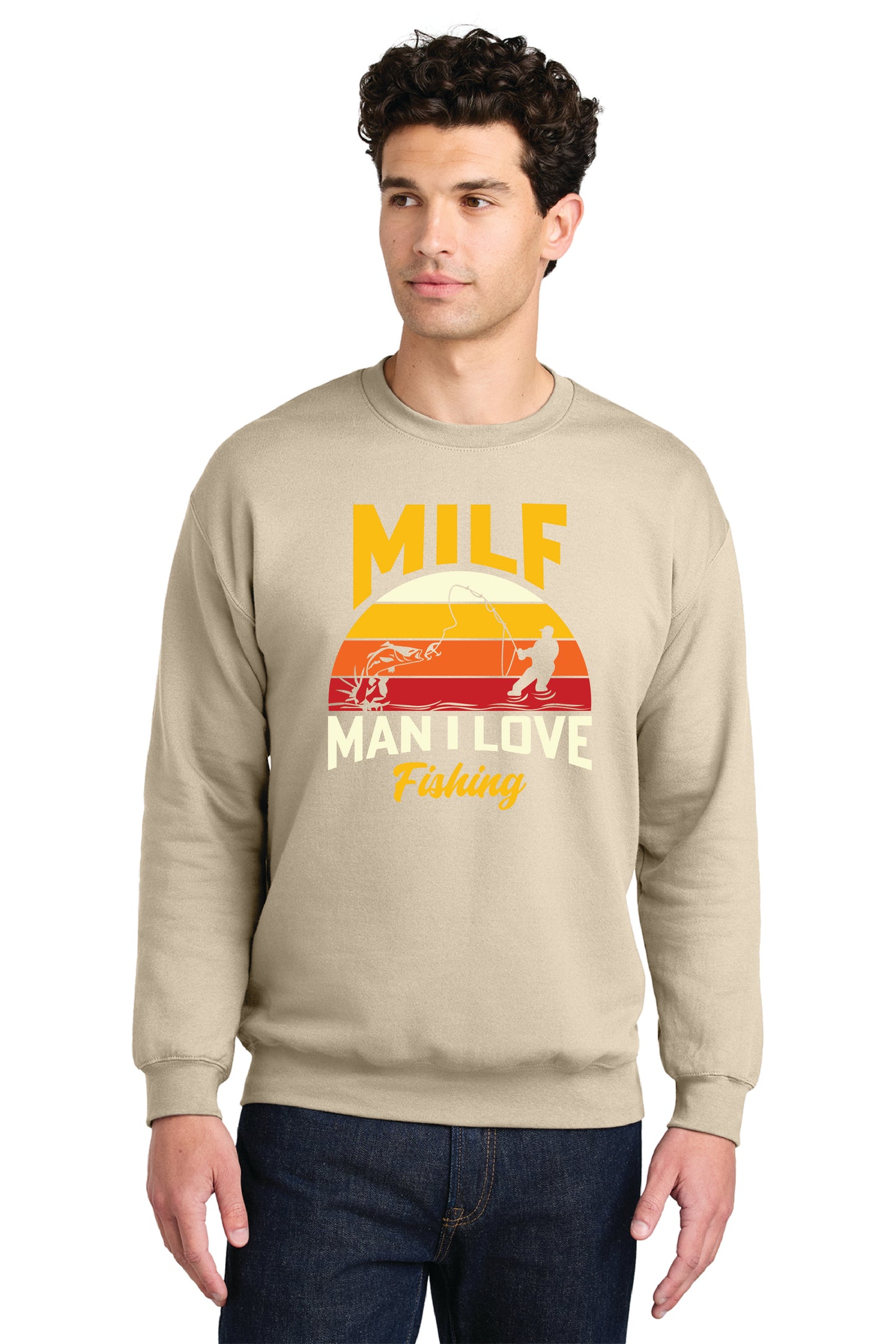 MAN I LIKE FISHING SF000 Gildan® Softstyle® Crewneck Sweatshirt 3