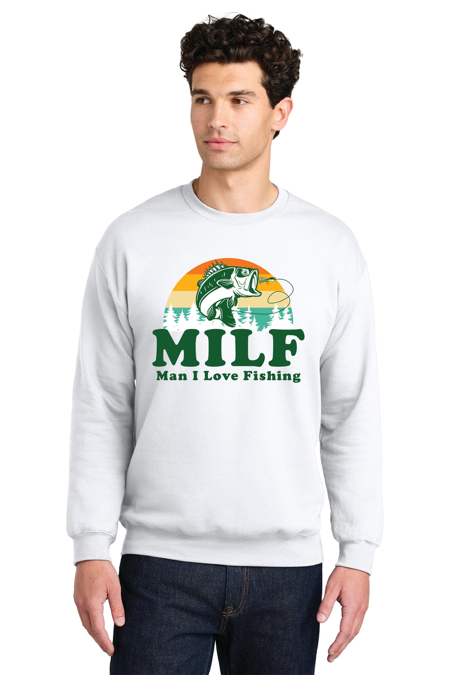 MAN I LIKE FISHING SF000 Gildan® Softstyle® Crewneck Sweatshirt 2