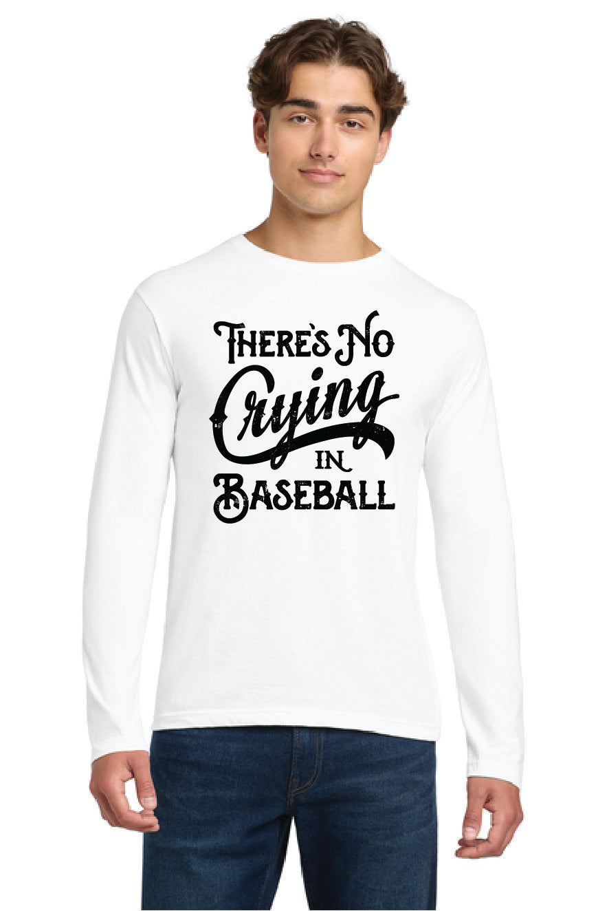 NO CRYING IN BASEBALL Gildan Softstyle® Long Sleeve T-Shirt 5