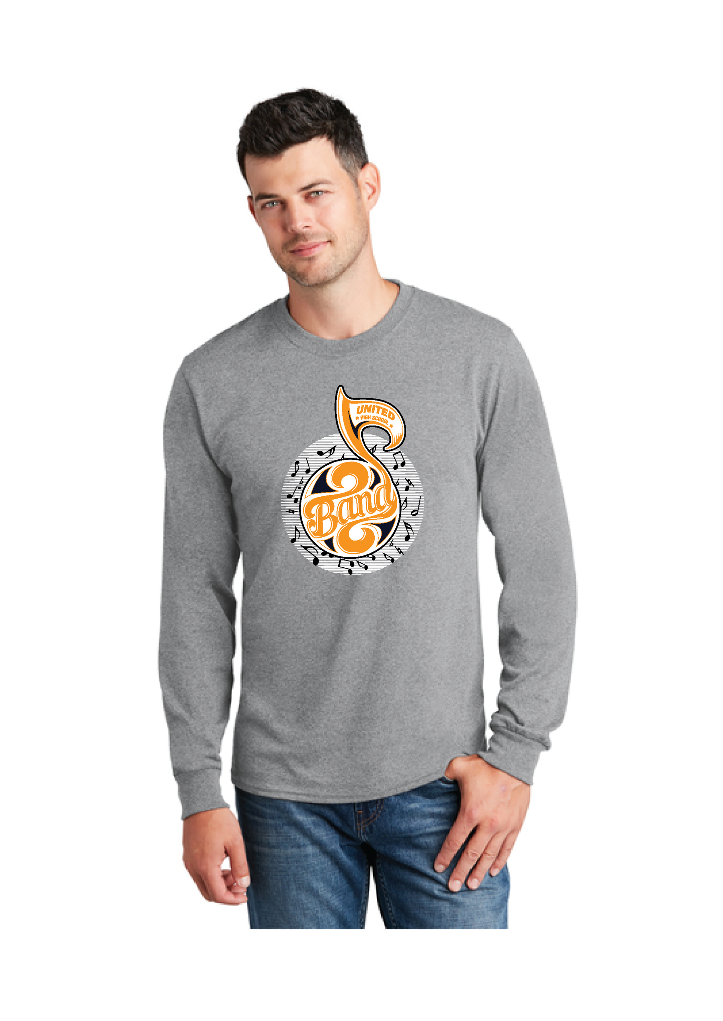 UNITED EAGLES BAND PC54LS Port & Company® Long Sleeve Core Cotton Tee 1