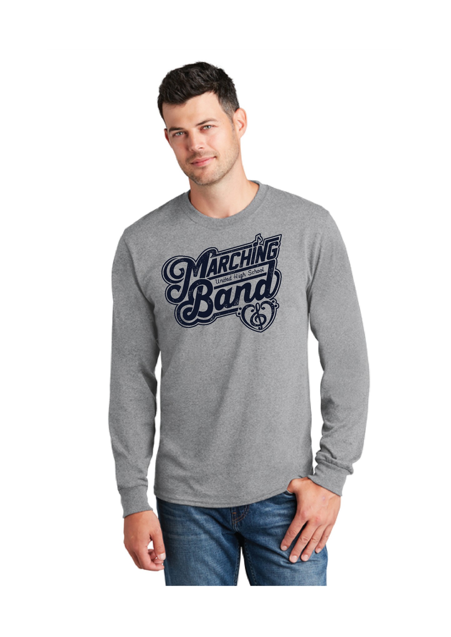 UNITED EAGLES BAND PC54LS Port & Company® Long Sleeve Core Cotton Tee 3