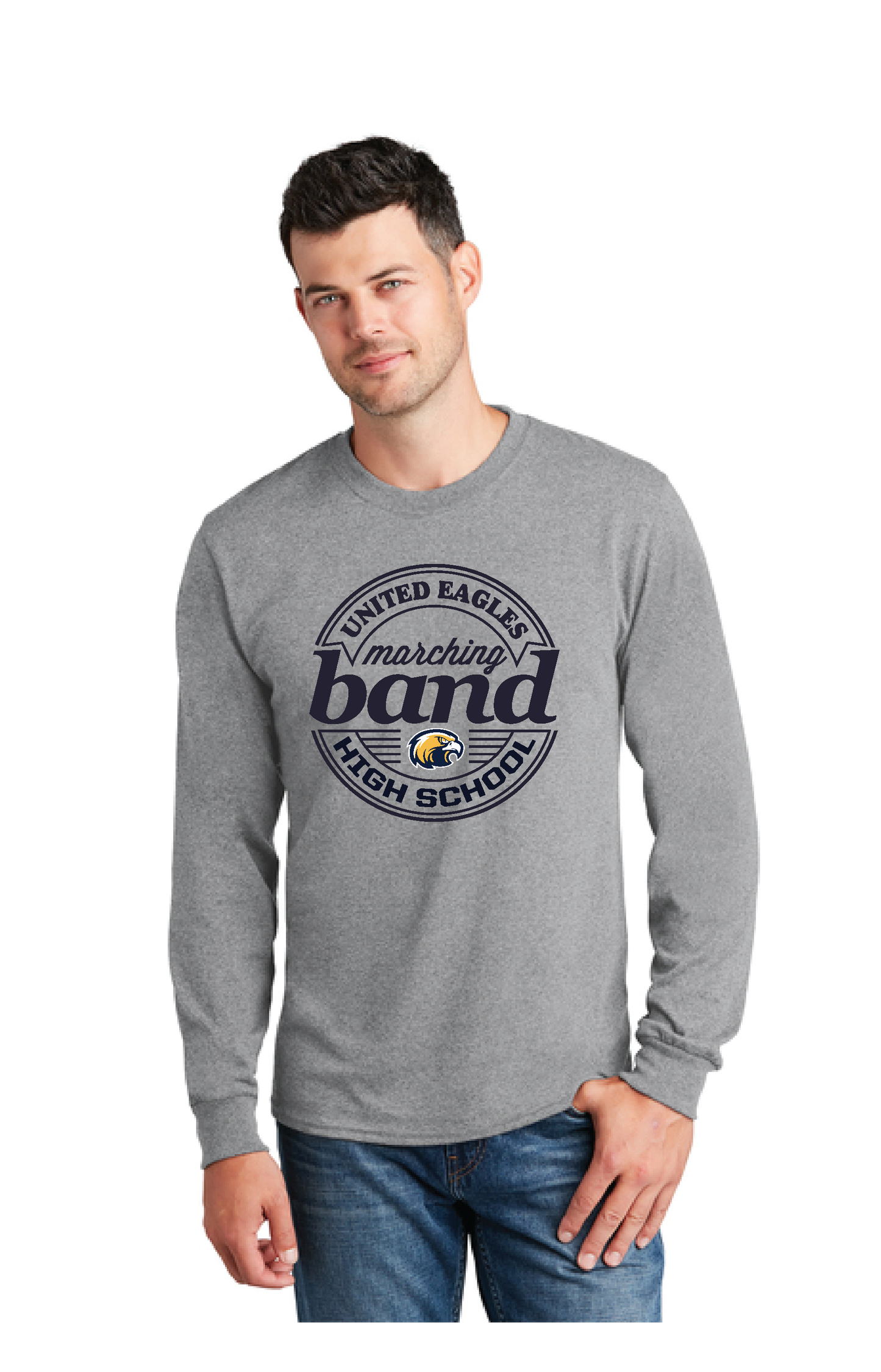 UNITED EAGLES BAND PC54LS Port & Company® Long Sleeve Core Cotton Tee 5