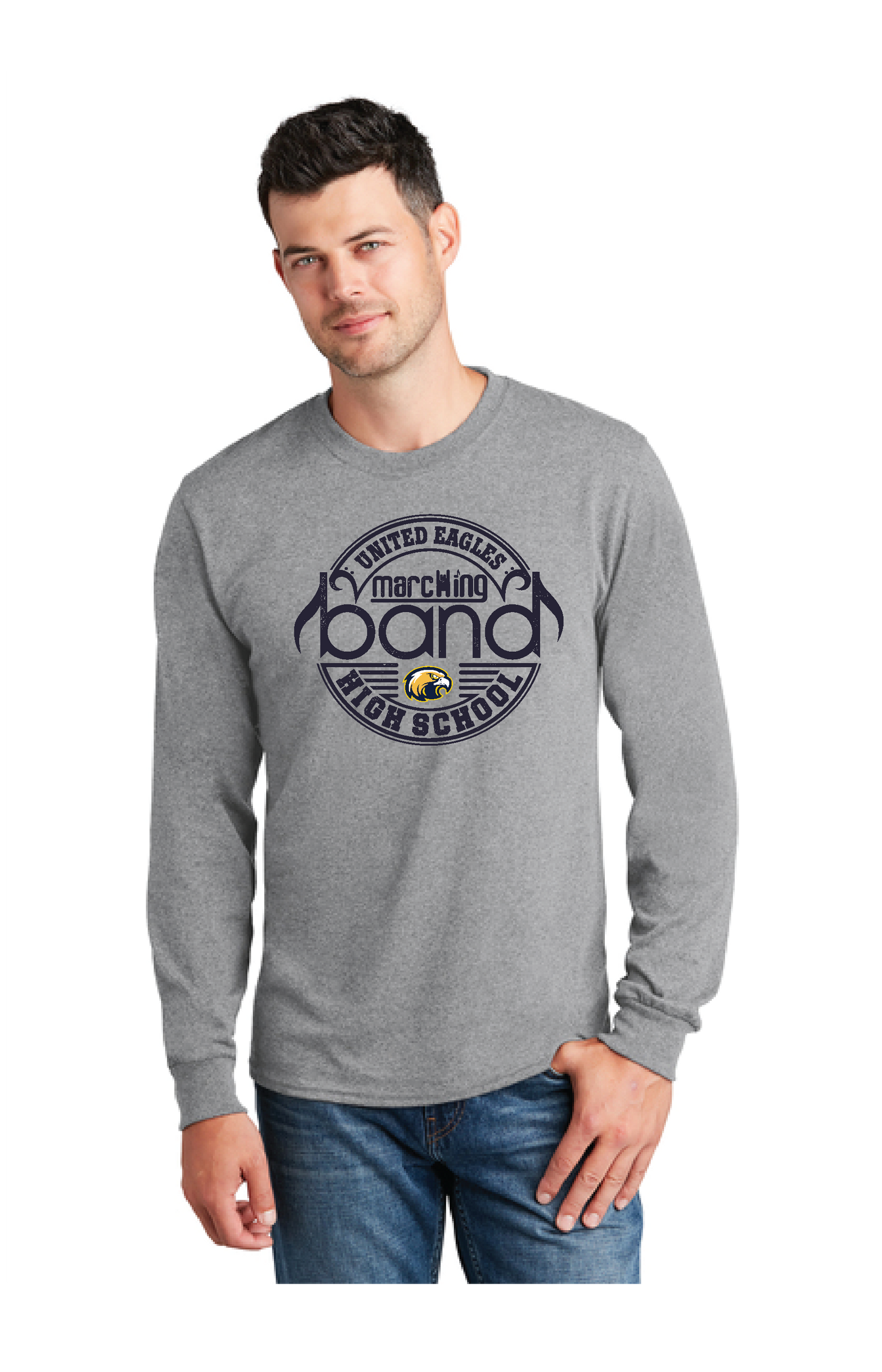 UNITED EAGLES BAND PC54LS Port & Company® Long Sleeve Core Cotton Tee 4