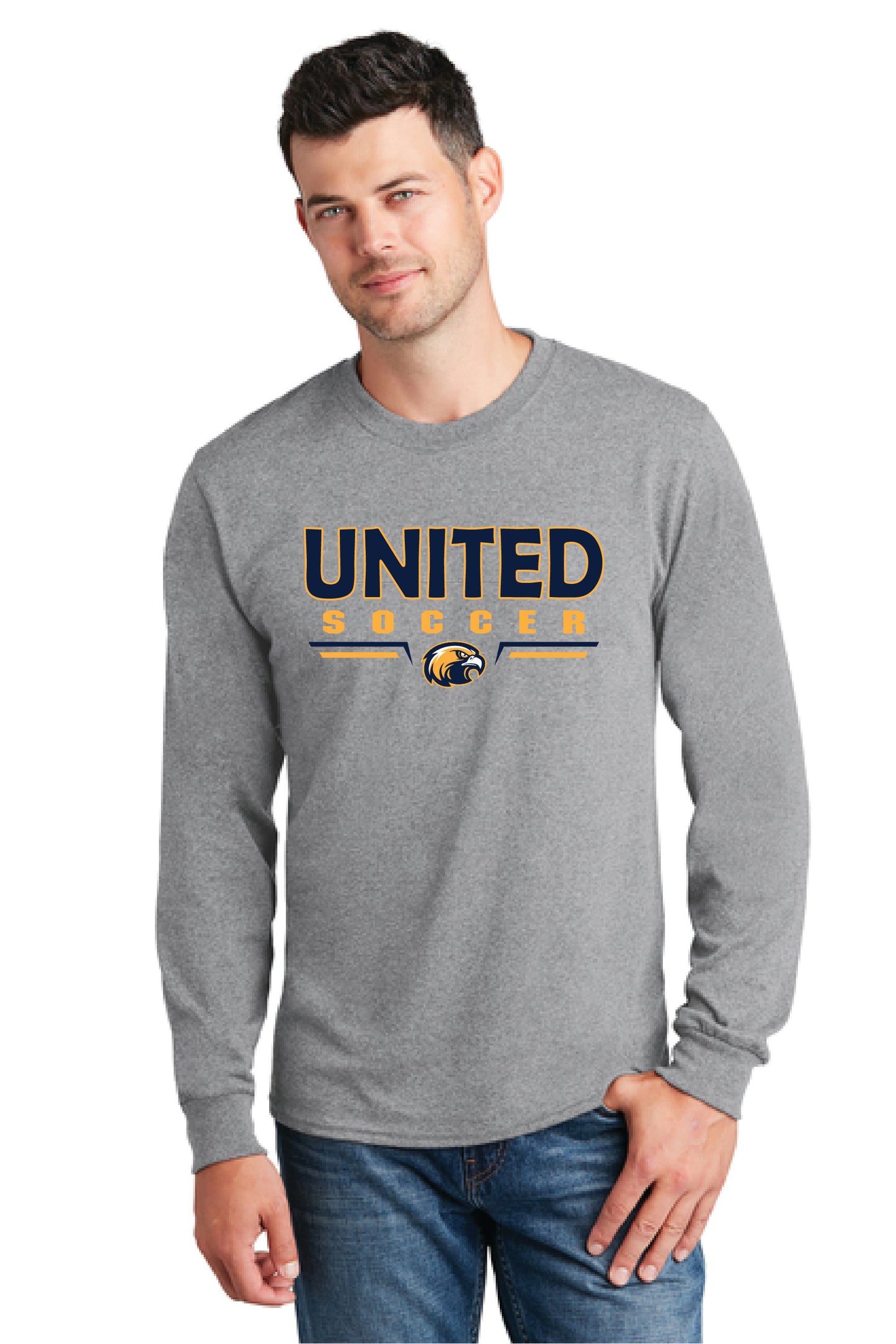 UNITED EAGLES SOCCER PC54LS Port & Company® Long Sleeve Core Cotton Tee 1
