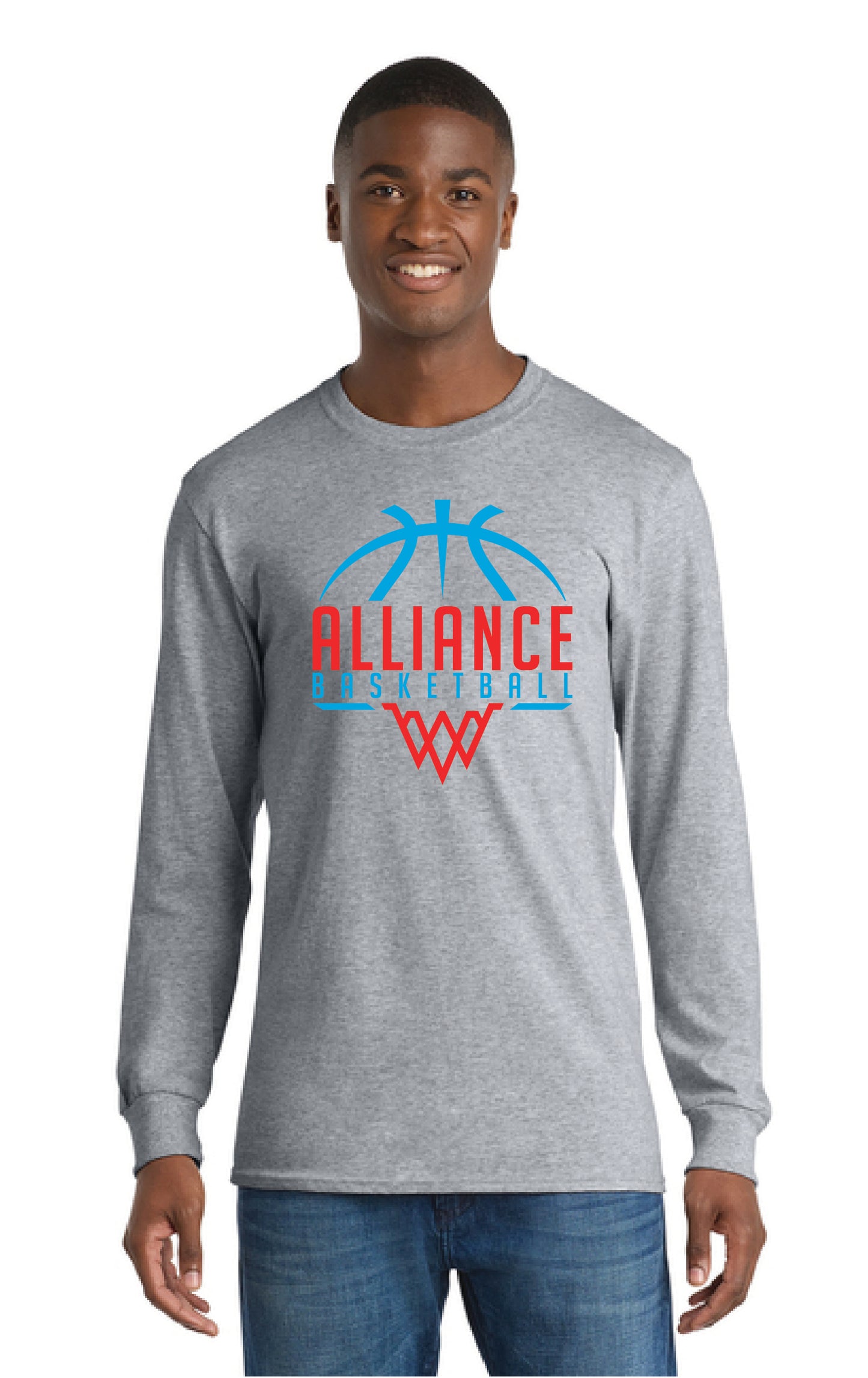 ALLIANCE AVIATORS Basketball PC55LS Port & Company® Long Sleeve Core Blend Tee 6