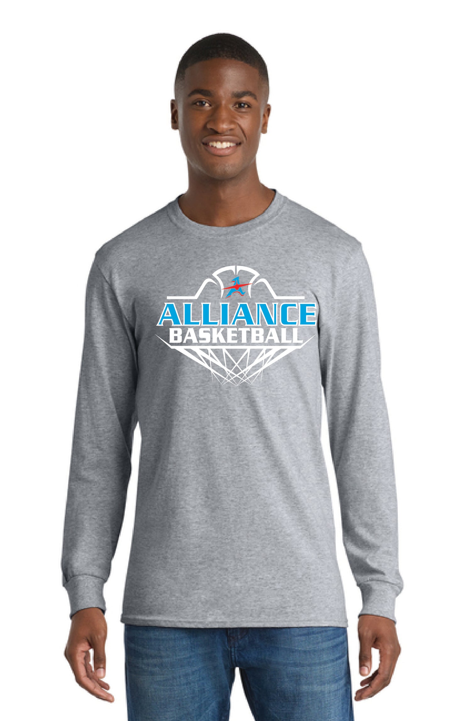 ALLIANCE AVIATORS Basketball PC55LS Port & Company® Long Sleeve Core Blend Tee 8