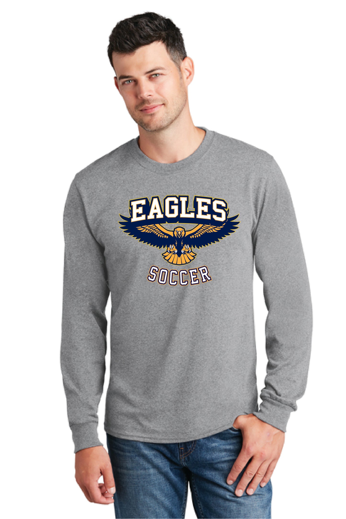UNITED EAGLES SOCCER PC54LS Port & Company® Long Sleeve Core Cotton Tee 9