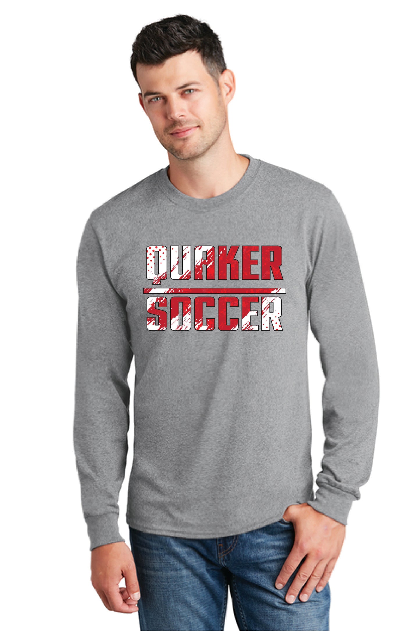 SALEM QUAKERS SOCCER PC54LS Port & Company® Long Sleeve Core Cotton Tee 8