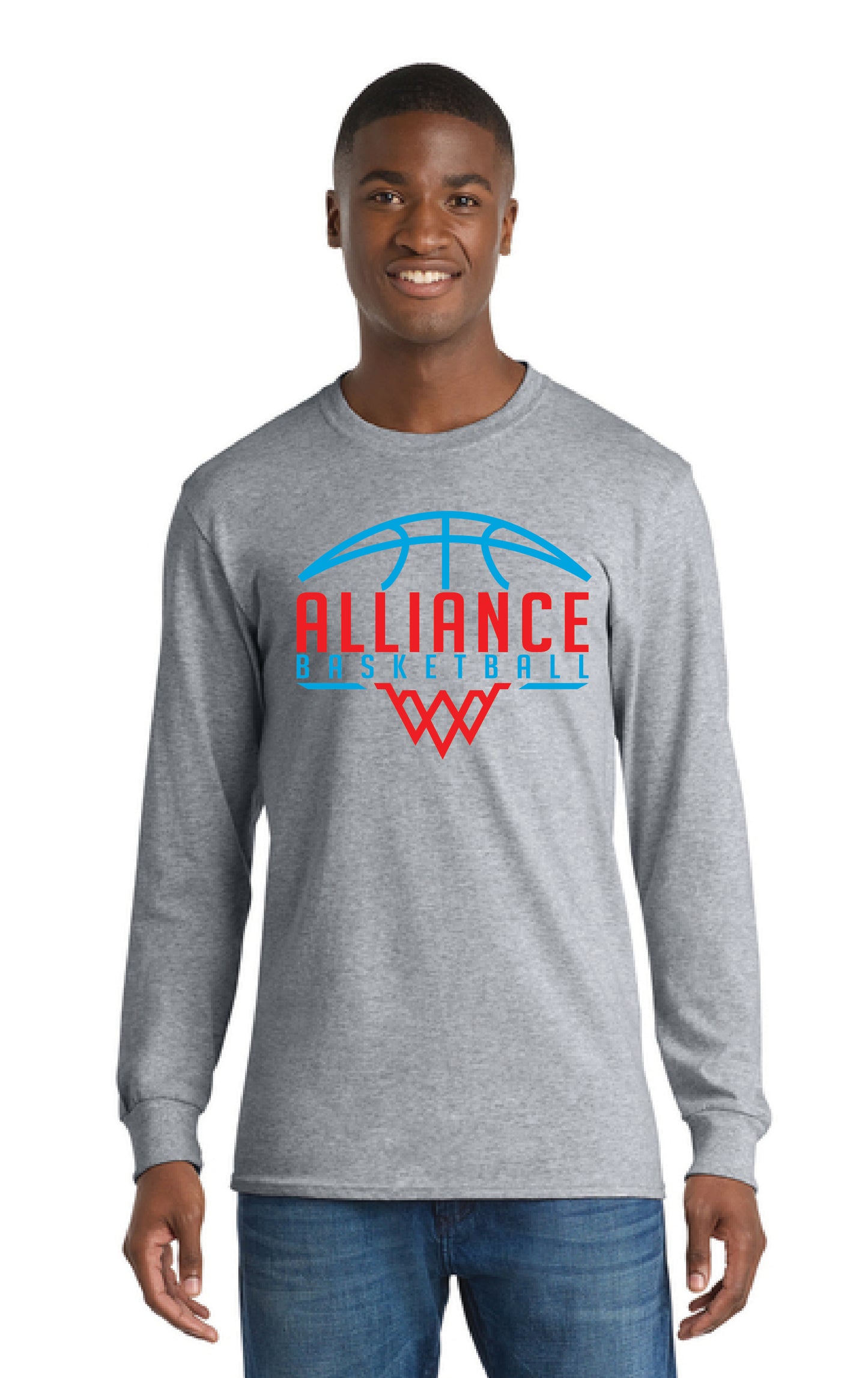 ALLIANCE AVIATORS Basketball PC55LS Port & Company® Long Sleeve Core Blend Tee 7