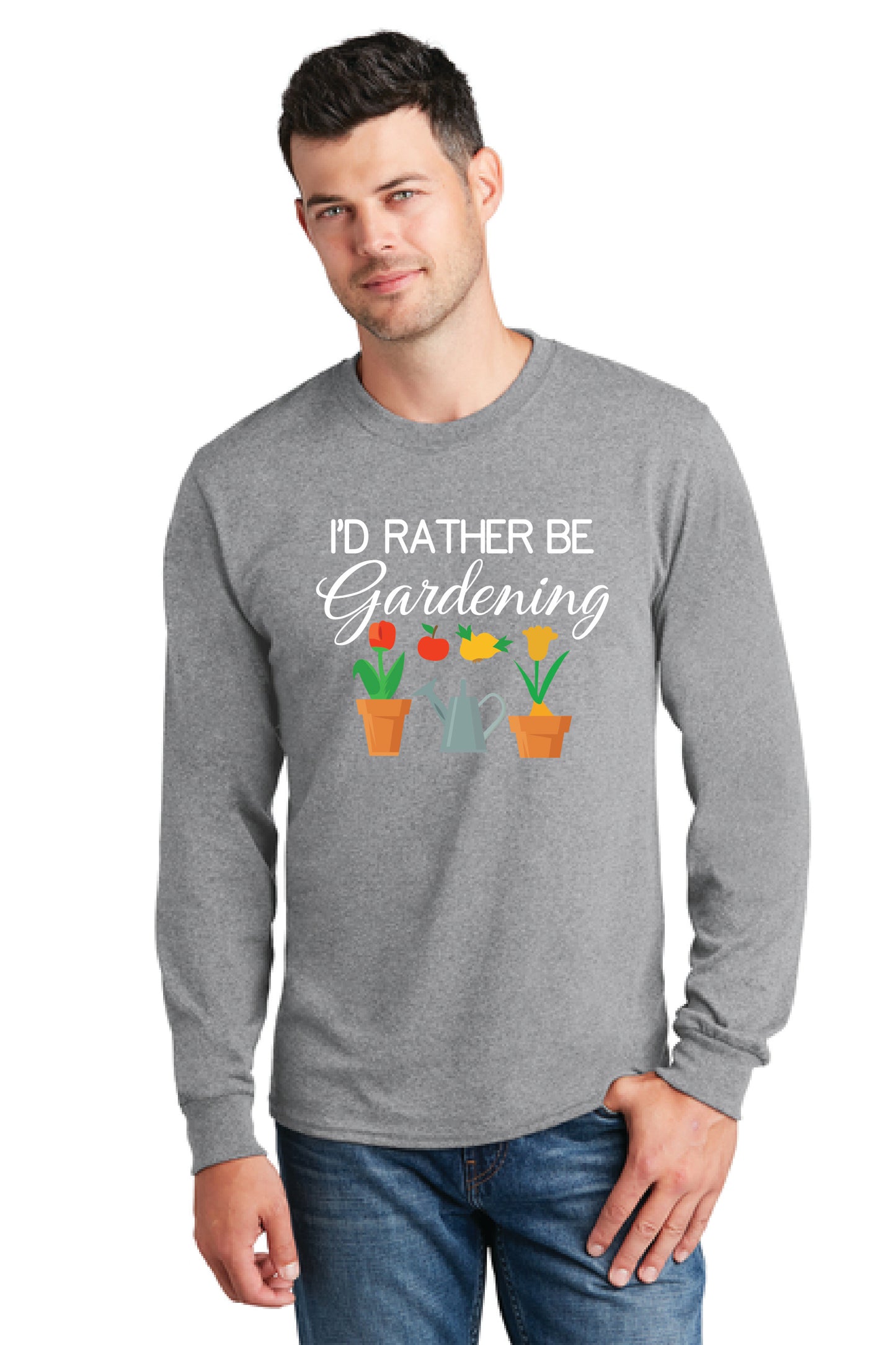 I'D RATHER BE GARDENING Gildan Softstyle® Long Sleeve T-Shirt 5