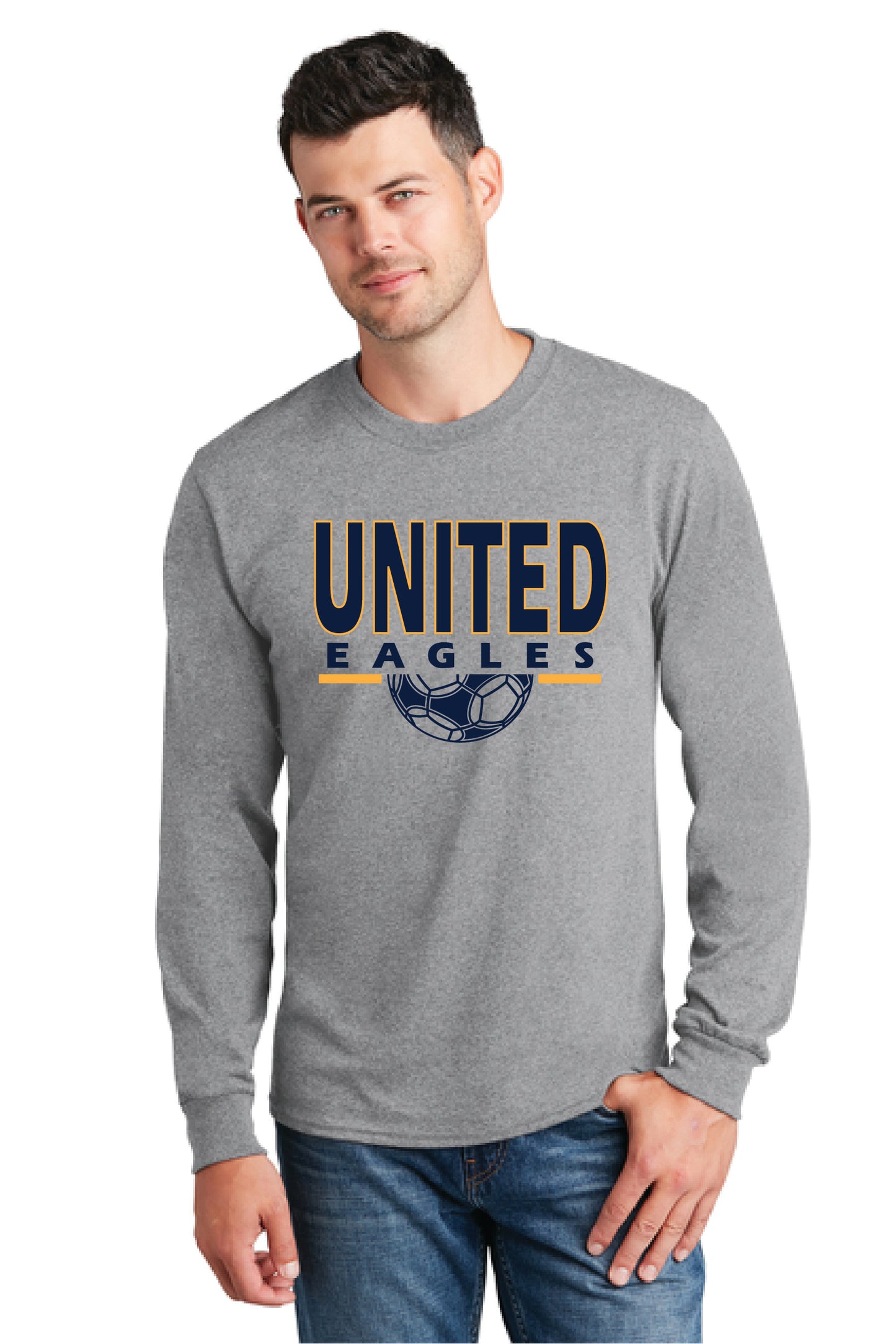 UNITED EAGLES SOCCER PC54LS Port & Company® Long Sleeve Core Cotton Tee 2