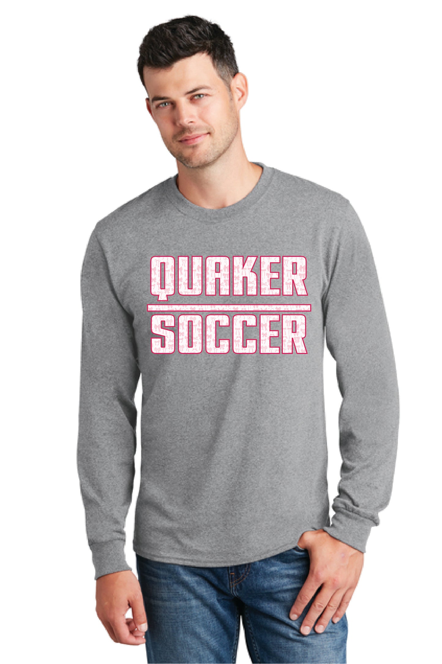 SALEM QUAKERS SOCCER BOWS PC54LS Port & Company® Long Sleeve Core Cotton Tee 9