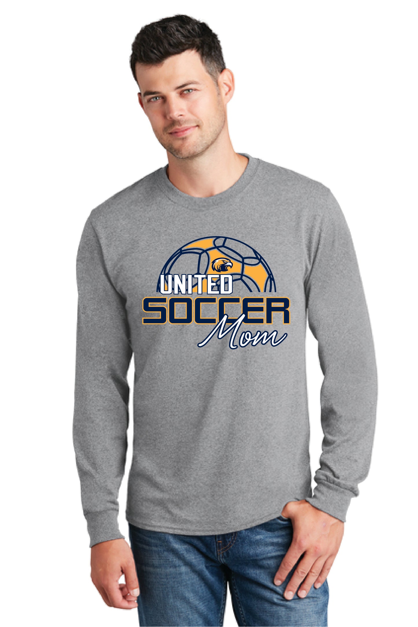 UNITED EAGLES SOCCER MOM PC54LS Port & Company® Long Sleeve Core Cotton Tee 4