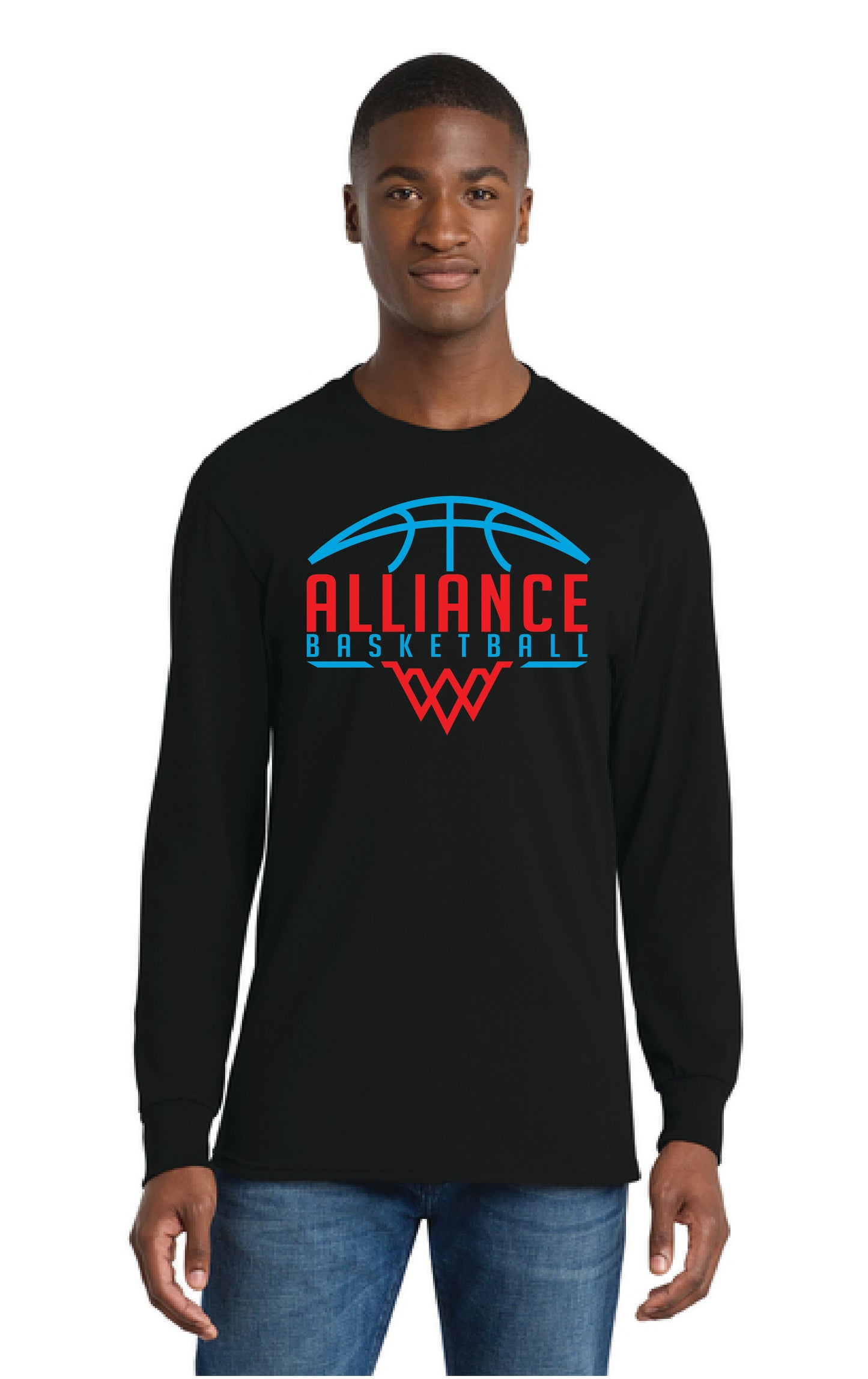 ALLIANCE AVIATORS Basketball PC55LS Port & Company® Long Sleeve Core Blend Tee 7