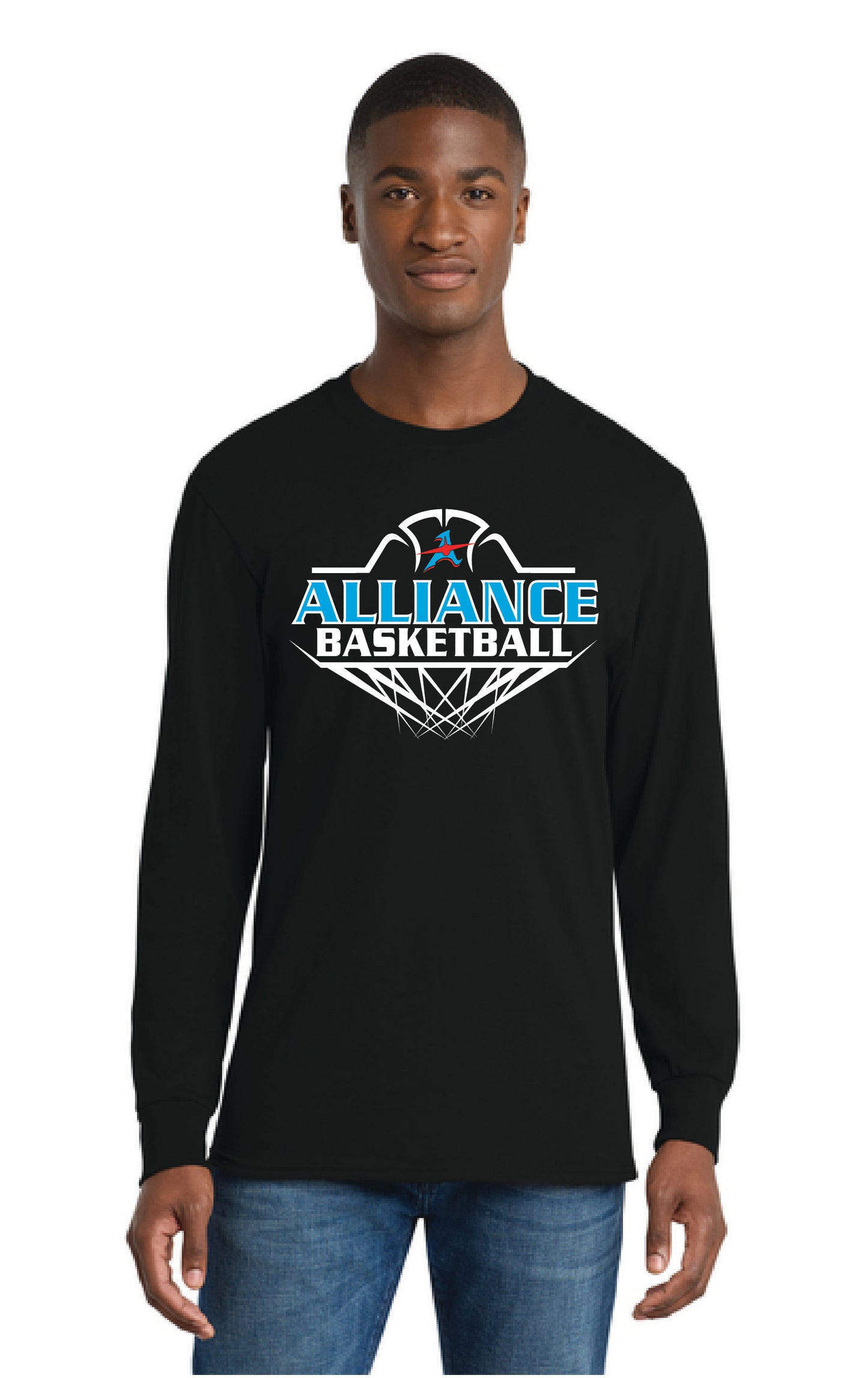ALLIANCE AVIATORS Basketball PC55LS Port & Company® Long Sleeve Core Blend Tee 8