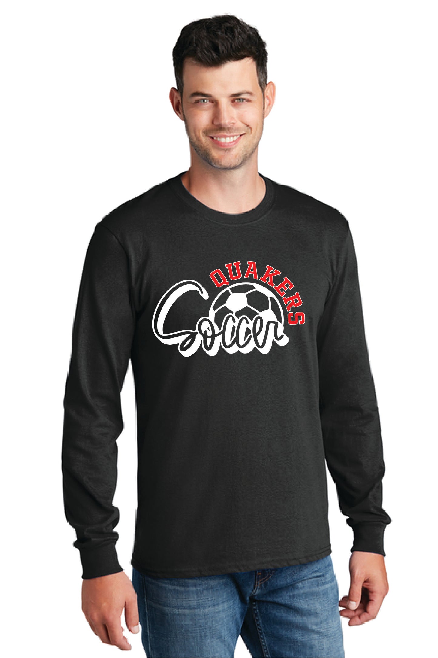 SALEM QUAKERS SOCCER PC54LS Port & Company® Long Sleeve Core Cotton Tee 13