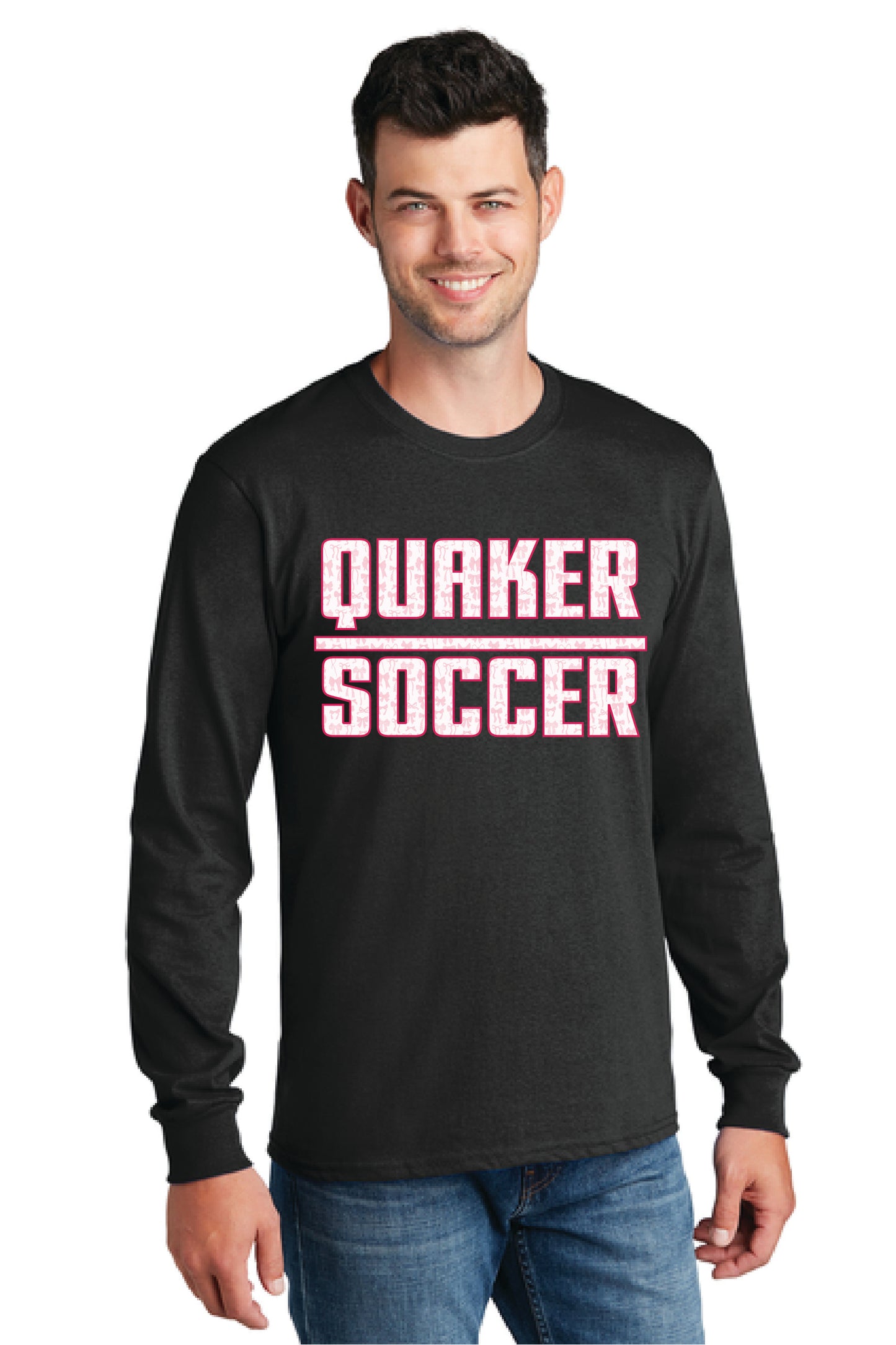 SALEM QUAKERS SOCCER BOWS PC54LS Port & Company® Long Sleeve Core Cotton Tee 9