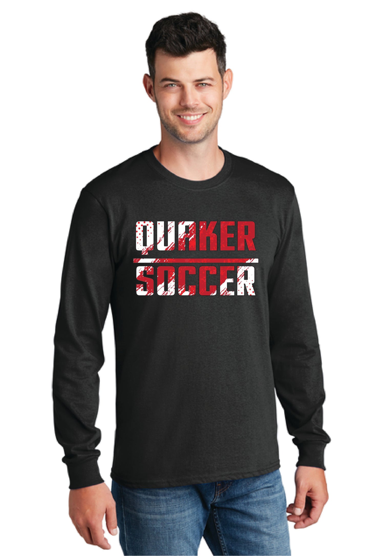 SALEM QUAKERS SOCCER PC54LS Port & Company® Long Sleeve Core Cotton Tee 8
