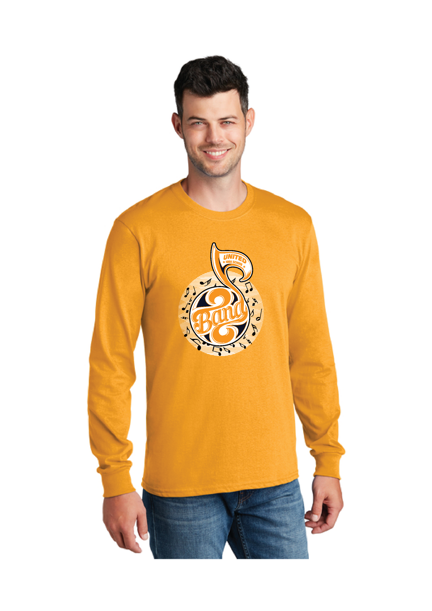 UNITED EAGLES BAND PC54LS Port & Company® Long Sleeve Core Cotton Tee 1