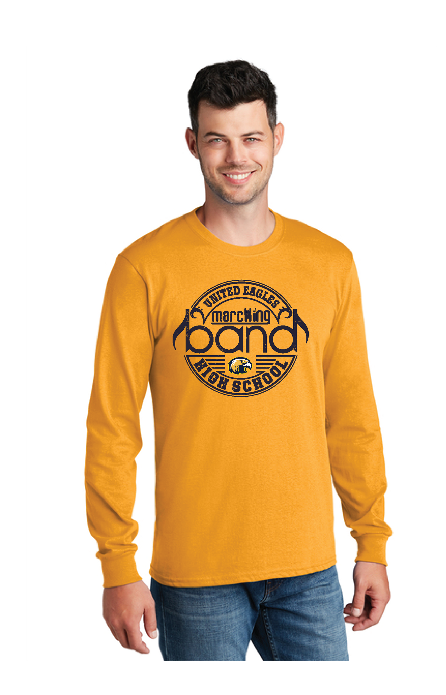 UNITED EAGLES BAND PC54LS Port & Company® Long Sleeve Core Cotton Tee 4