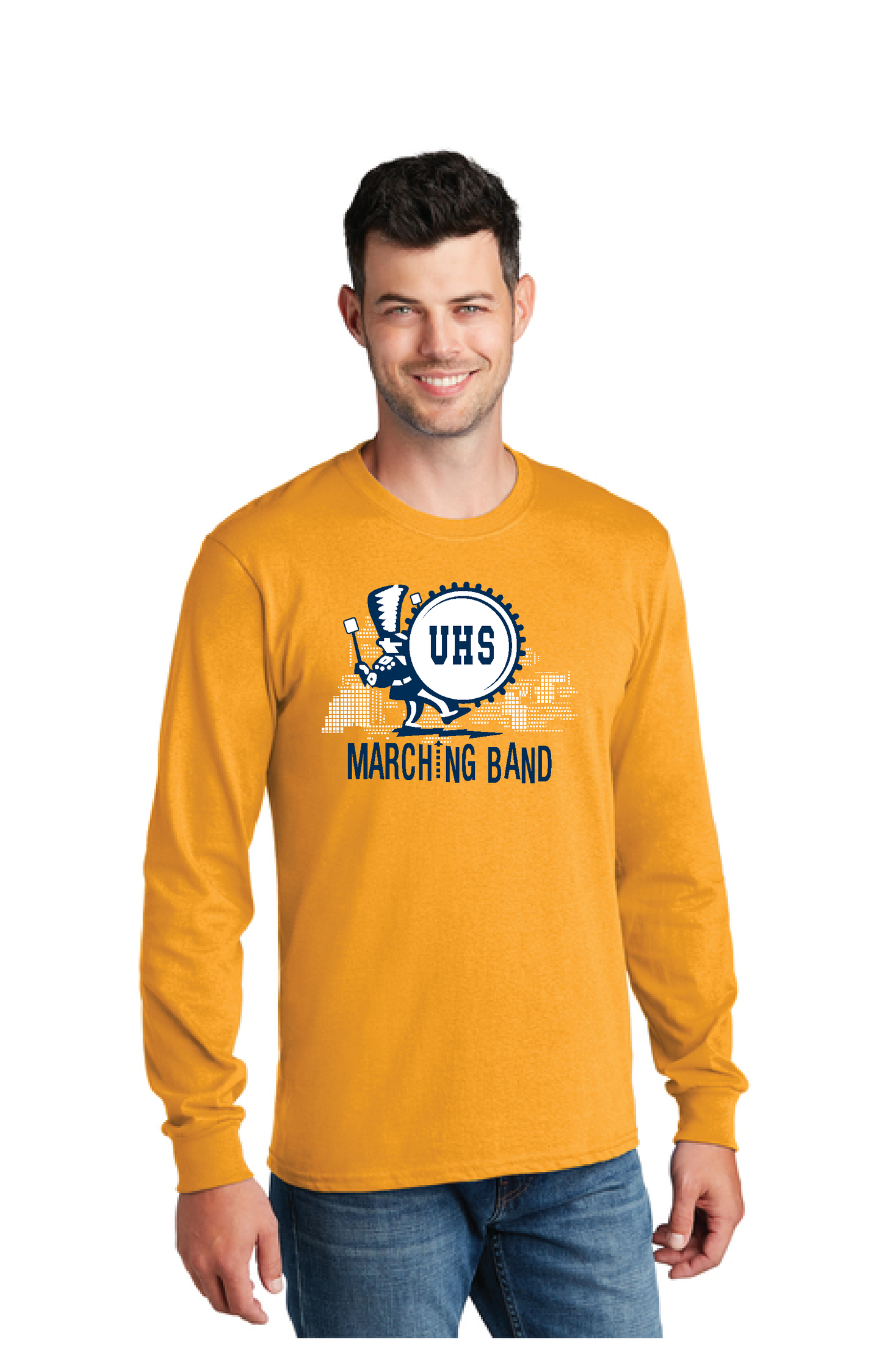 UNITED EAGLES BAND PC54LS Port & Company® Long Sleeve Core Cotton Tee 6