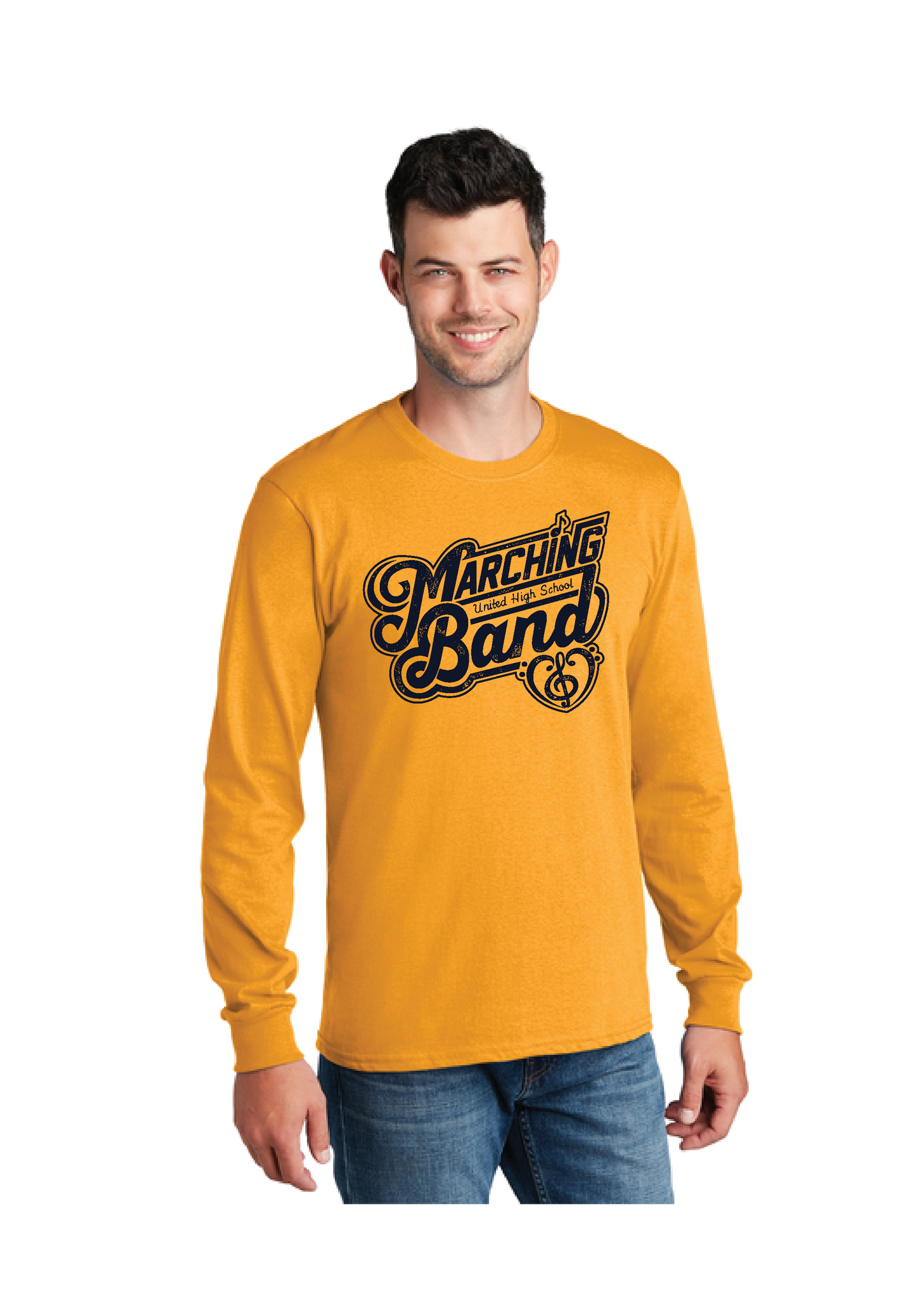 UNITED EAGLES BAND PC54LS Port & Company® Long Sleeve Core Cotton Tee 3