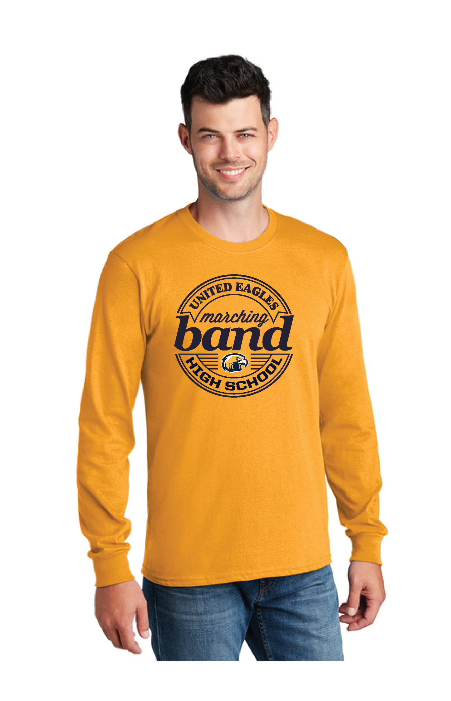 UNITED EAGLES BAND PC54LS Port & Company® Long Sleeve Core Cotton Tee 5