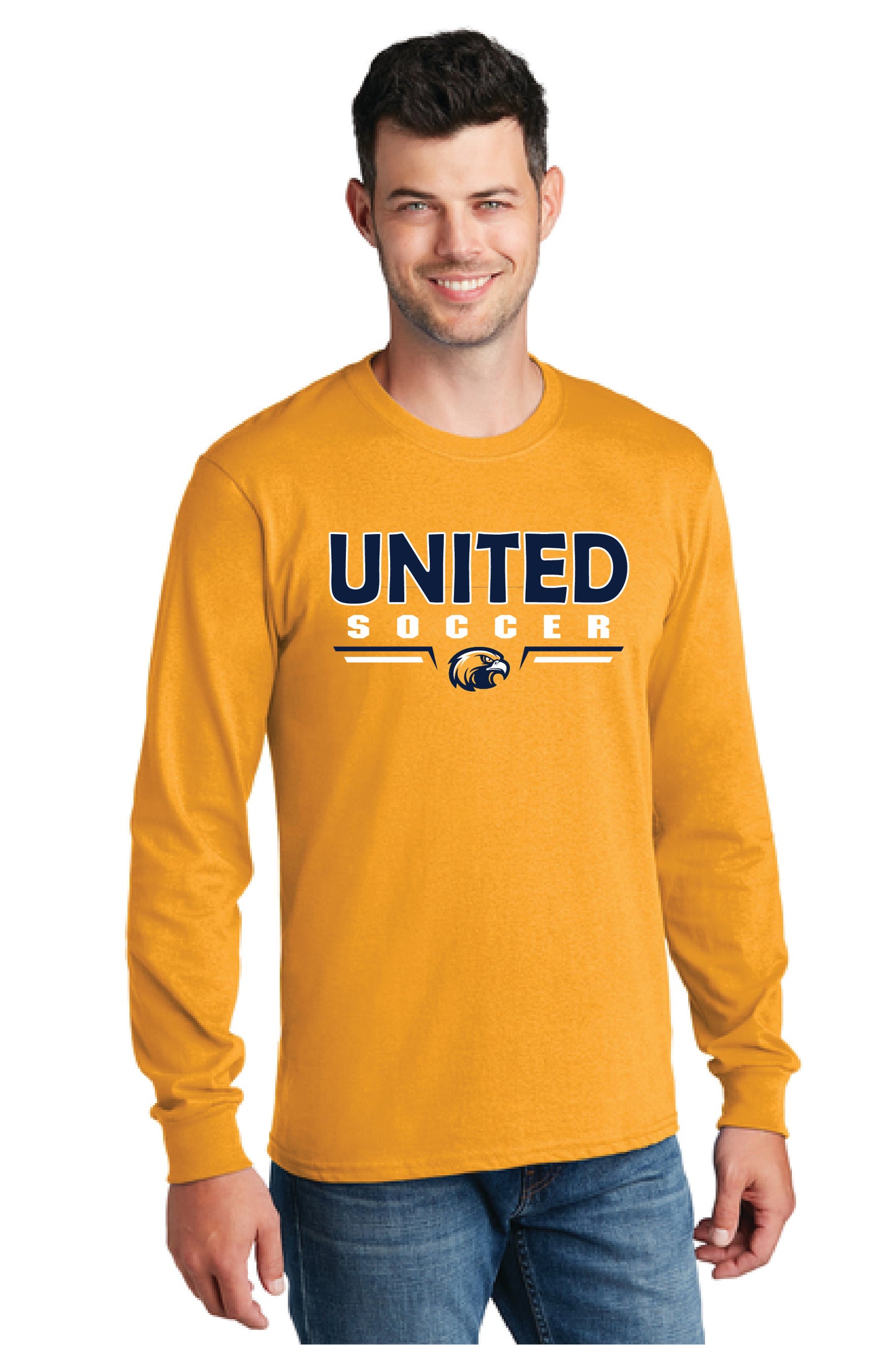 UNITED EAGLES SOCCER PC54LS Port & Company® Long Sleeve Core Cotton Tee 1