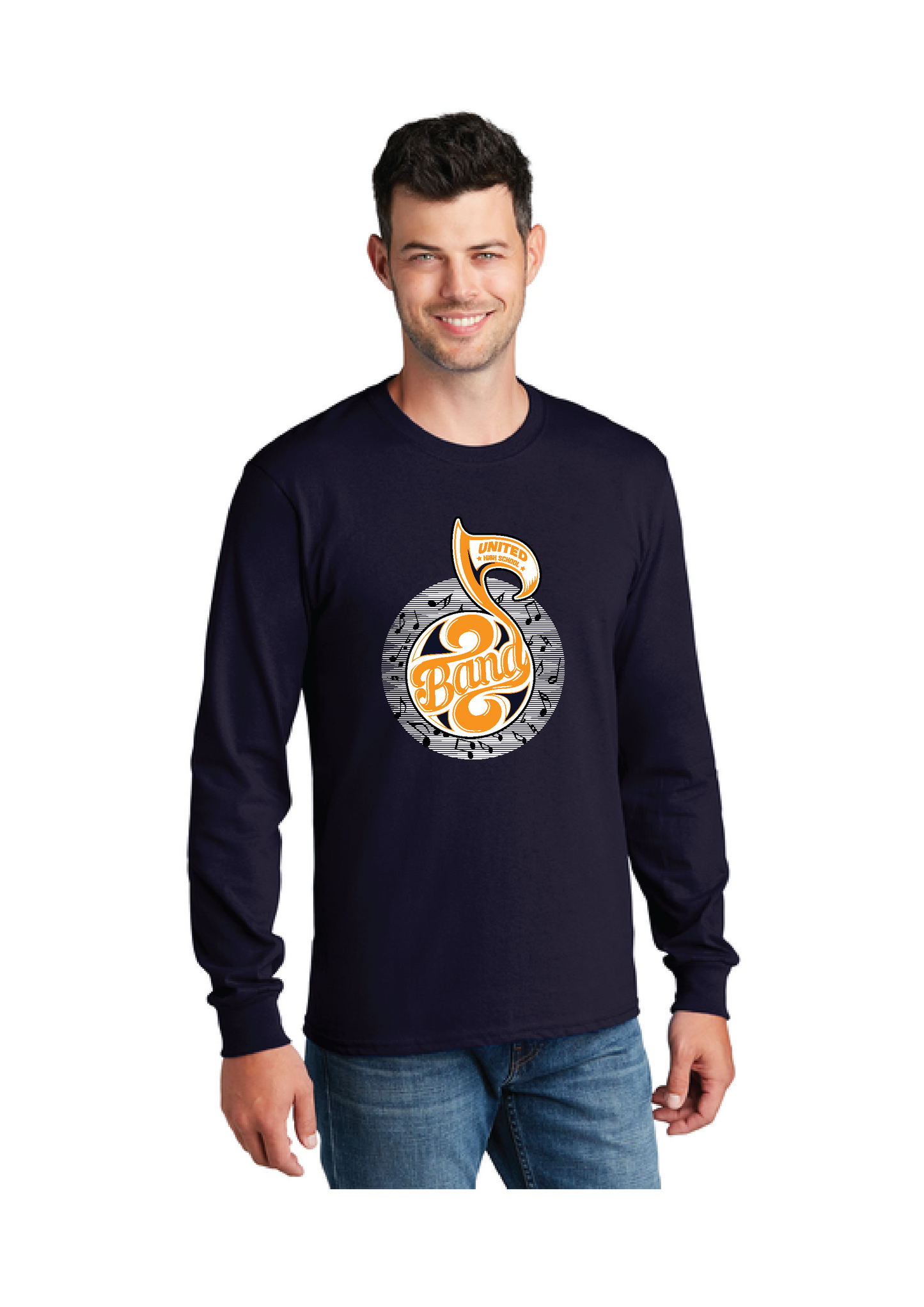 UNITED EAGLES BAND PC54LS Port & Company® Long Sleeve Core Cotton Tee 1