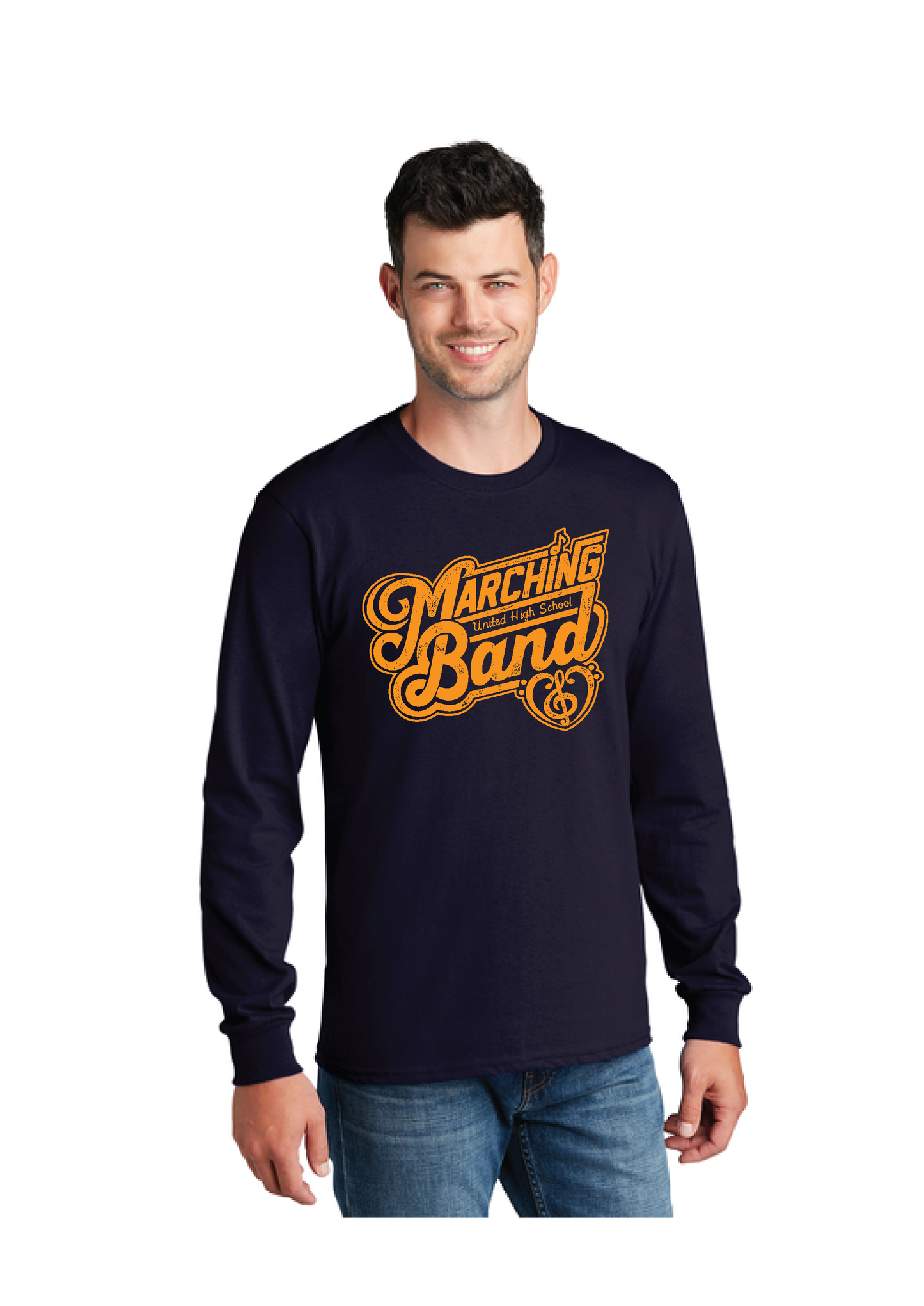 UNITED EAGLES BAND PC54LS Port & Company® Long Sleeve Core Cotton Tee 3