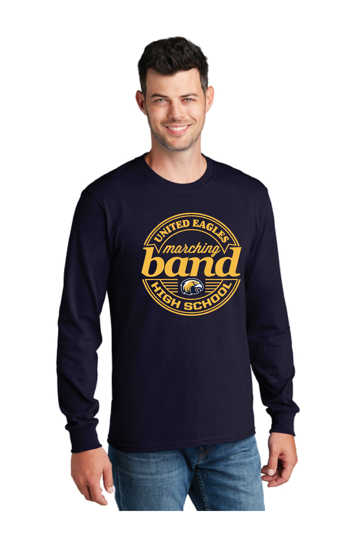 UNITED EAGLES BAND PC54LS Port & Company® Long Sleeve Core Cotton Tee 5