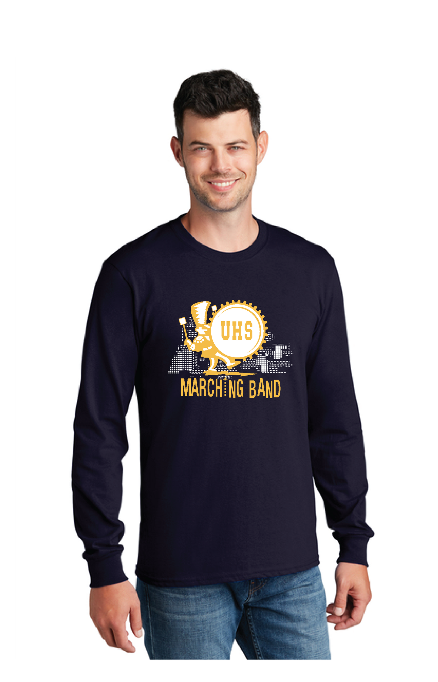 UNITED EAGLES BAND PC54LS Port & Company® Long Sleeve Core Cotton Tee 6