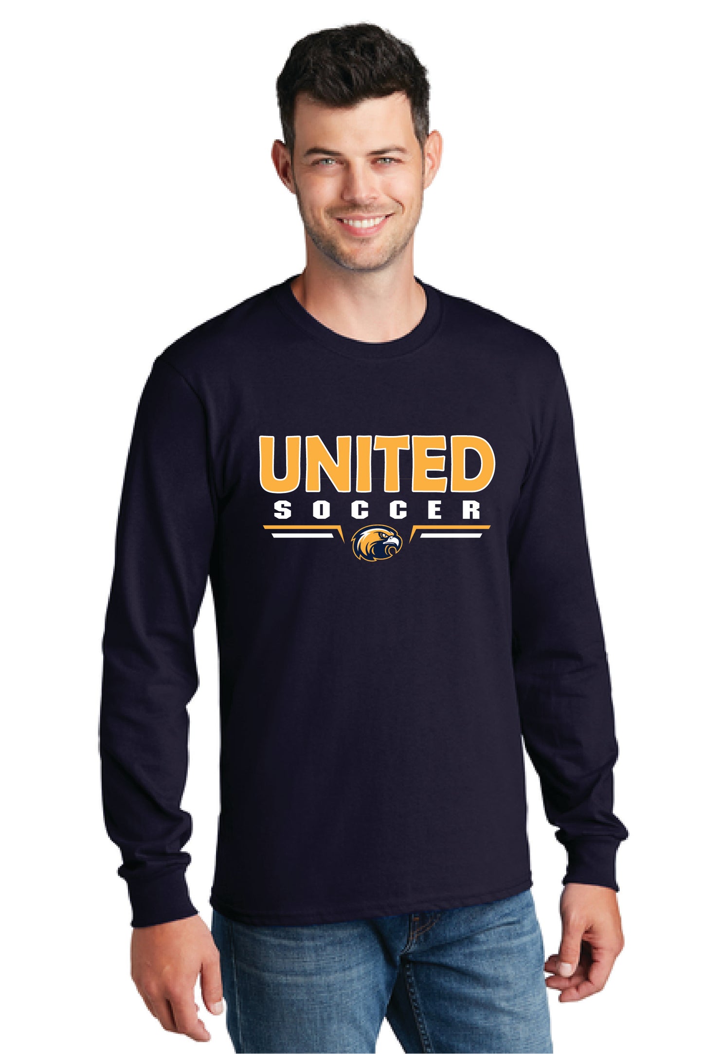 UNITED EAGLES SOCCER PC54LS Port & Company® Long Sleeve Core Cotton Tee 1