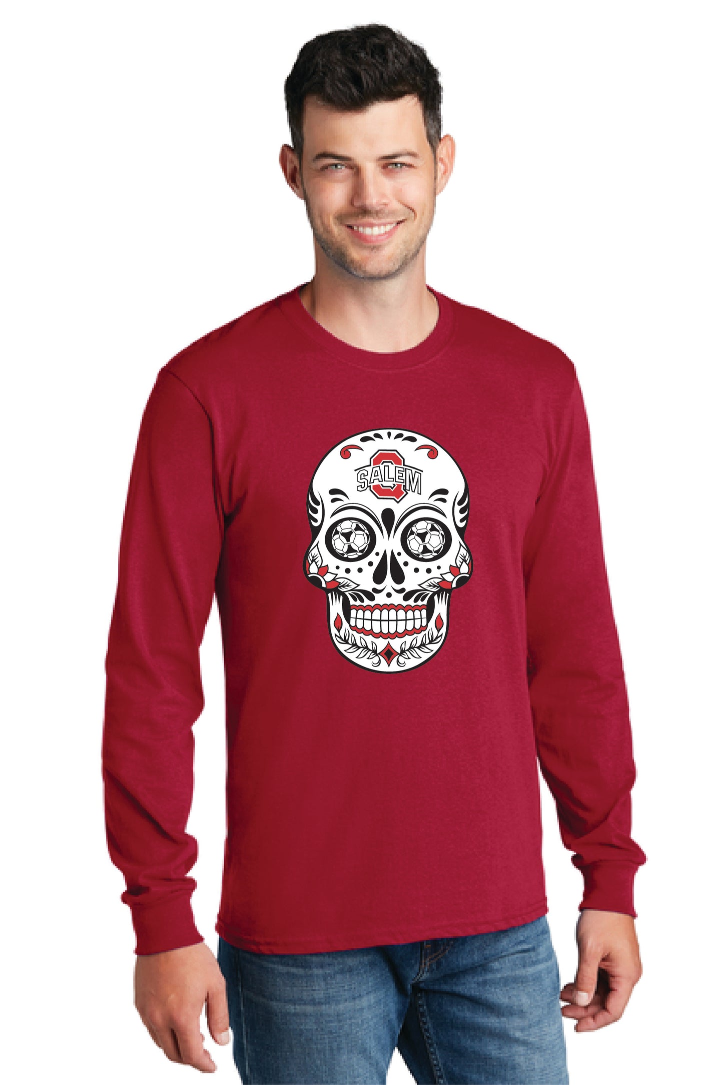 SALEM QUAKERS SOCCER PC54LS Port & Company® Long Sleeve Core Cotton Tee 2
