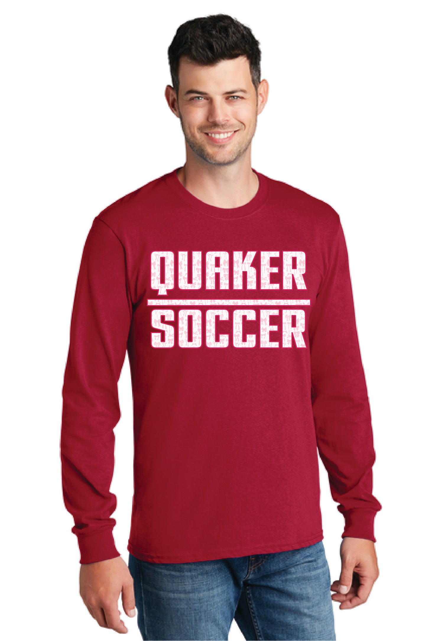 SALEM QUAKERS SOCCER BOWS PC54LS Port & Company® Long Sleeve Core Cotton Tee 9