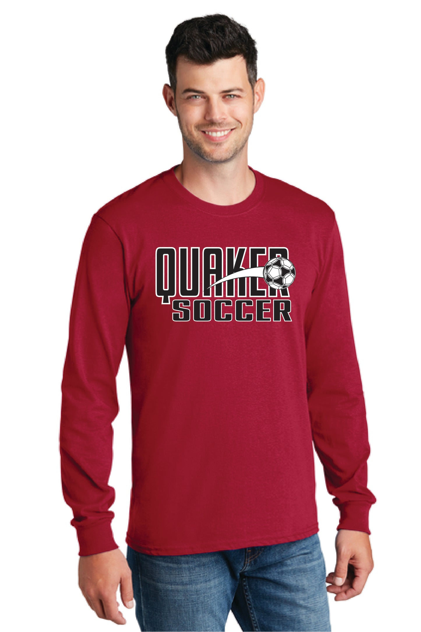 SALEM QUAKERS SOCCER PC54LS Port & Company® Long Sleeve Core Cotton Tee 4
